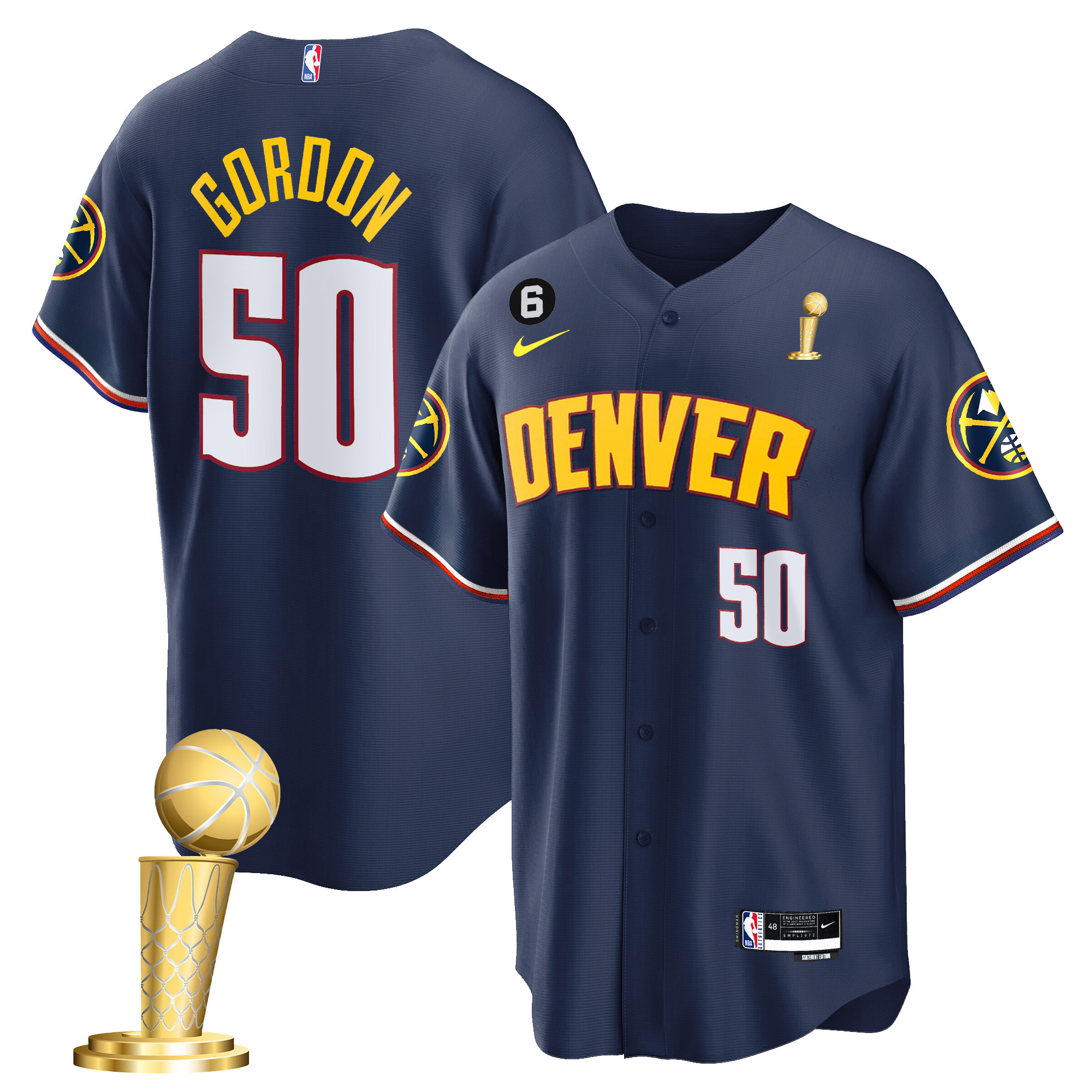 Aaron Gordon Men's Denver Nuggets 2023 Champions Cool Base Icon Jersey - All Stitched