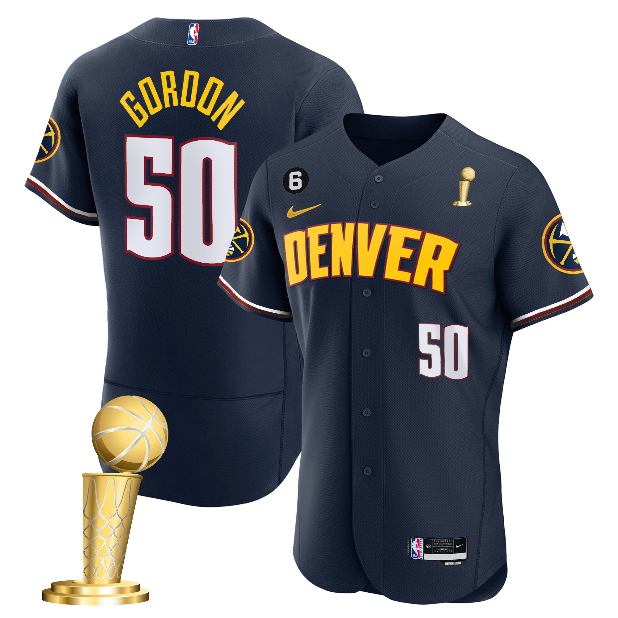 Aaron Gordon Men's Denver Nuggets 2023 Champions Flex Base Icon Jersey - All Stitched