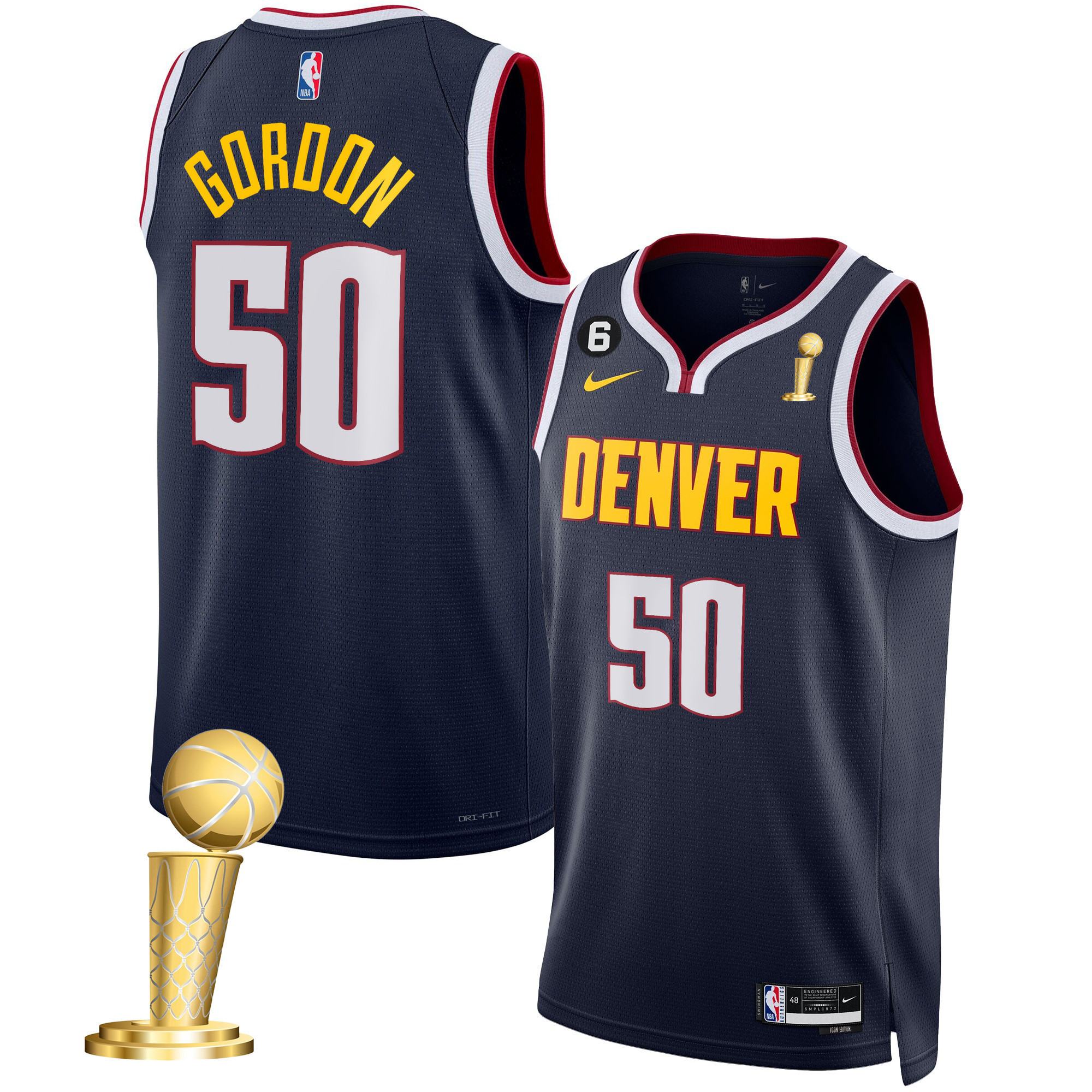 Aaron Gordon Men's Denver Nuggets 2023 Champions Icon Jersey Collection - All Stitched
