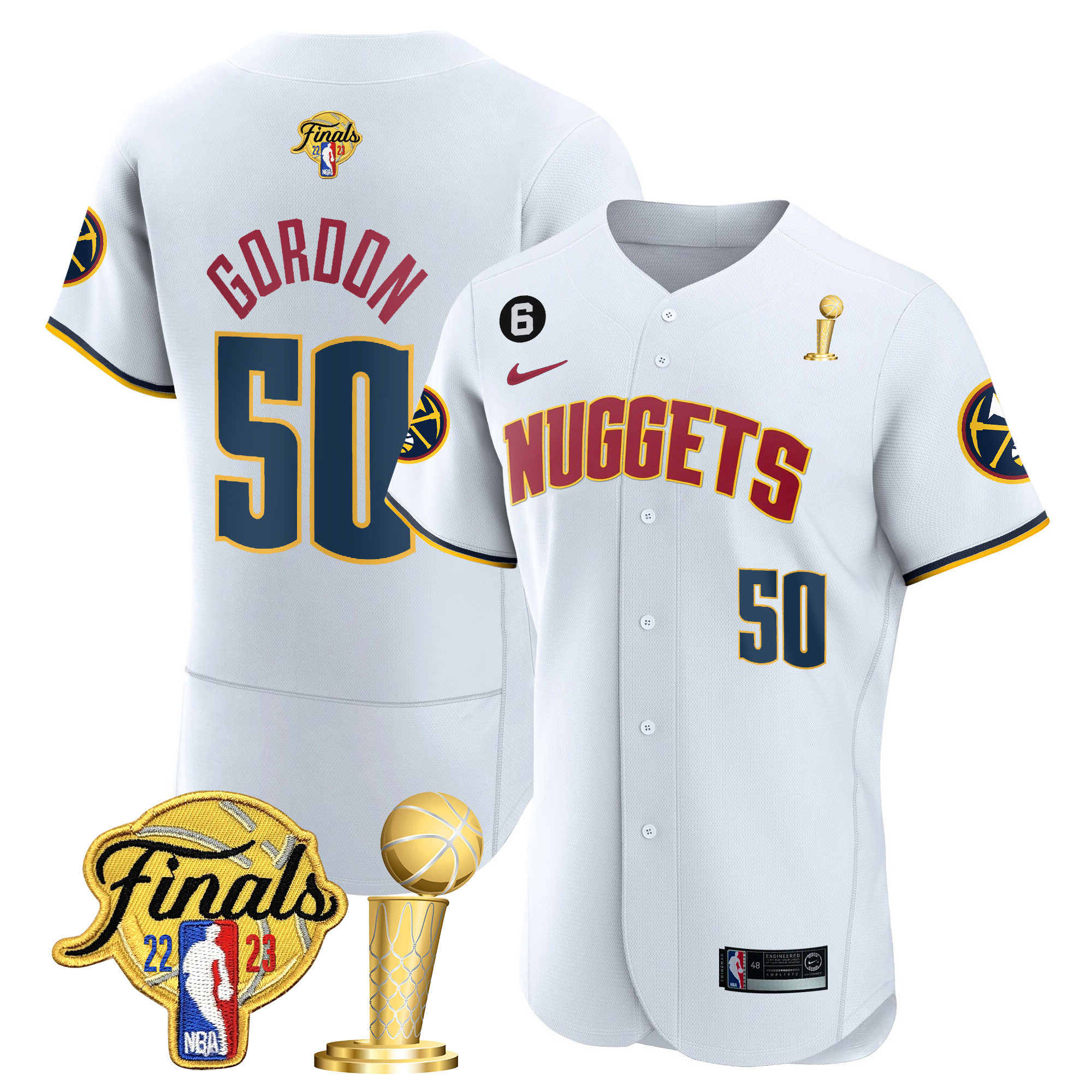 Aaron Gordon Men's Denver Nuggets 2023 Finals & Champions Flex Base Association Jersey - All Stitched