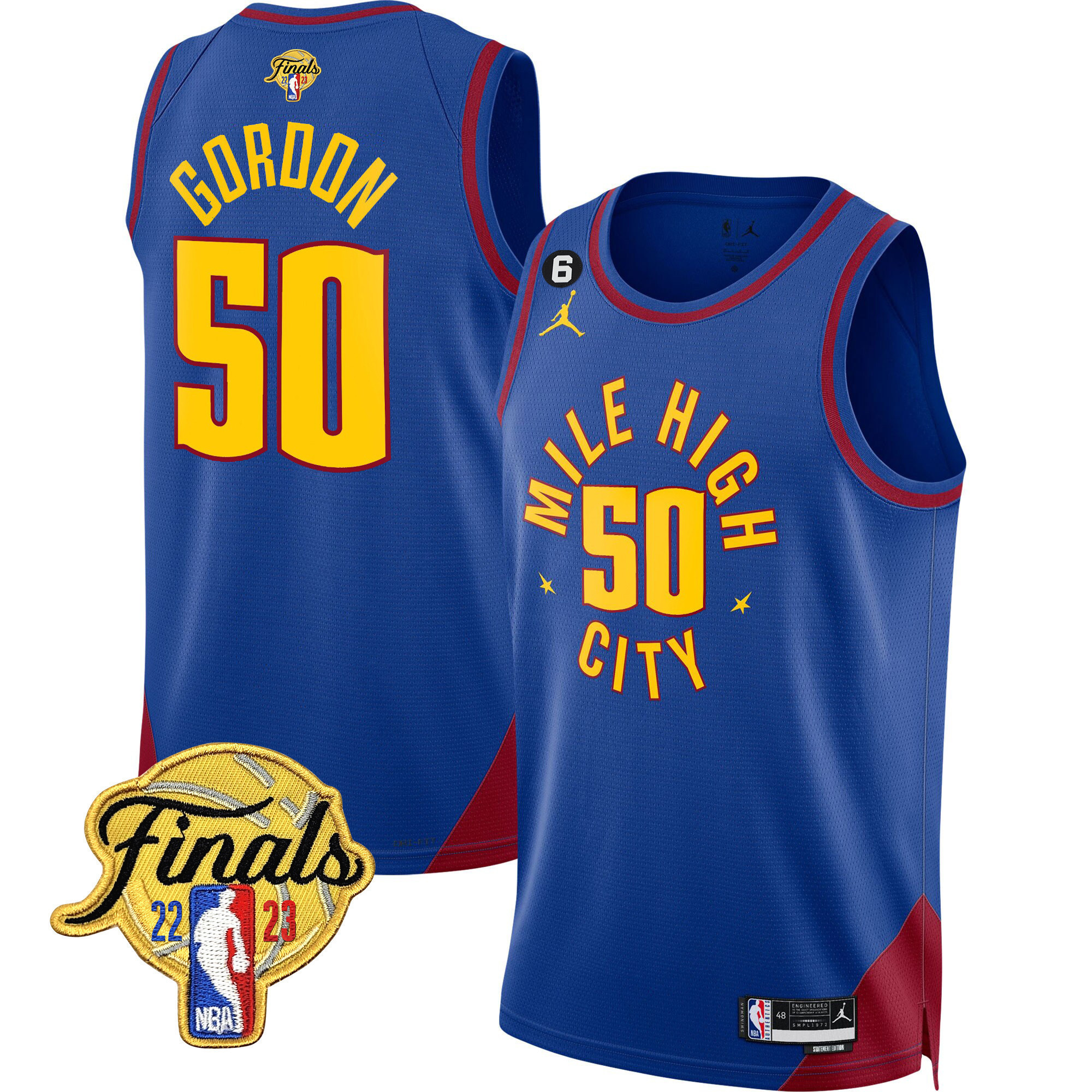 Aaron Gordon Men's Denver Nuggets 2023 Finals Patch Collection Statement Jersey - All Stitched