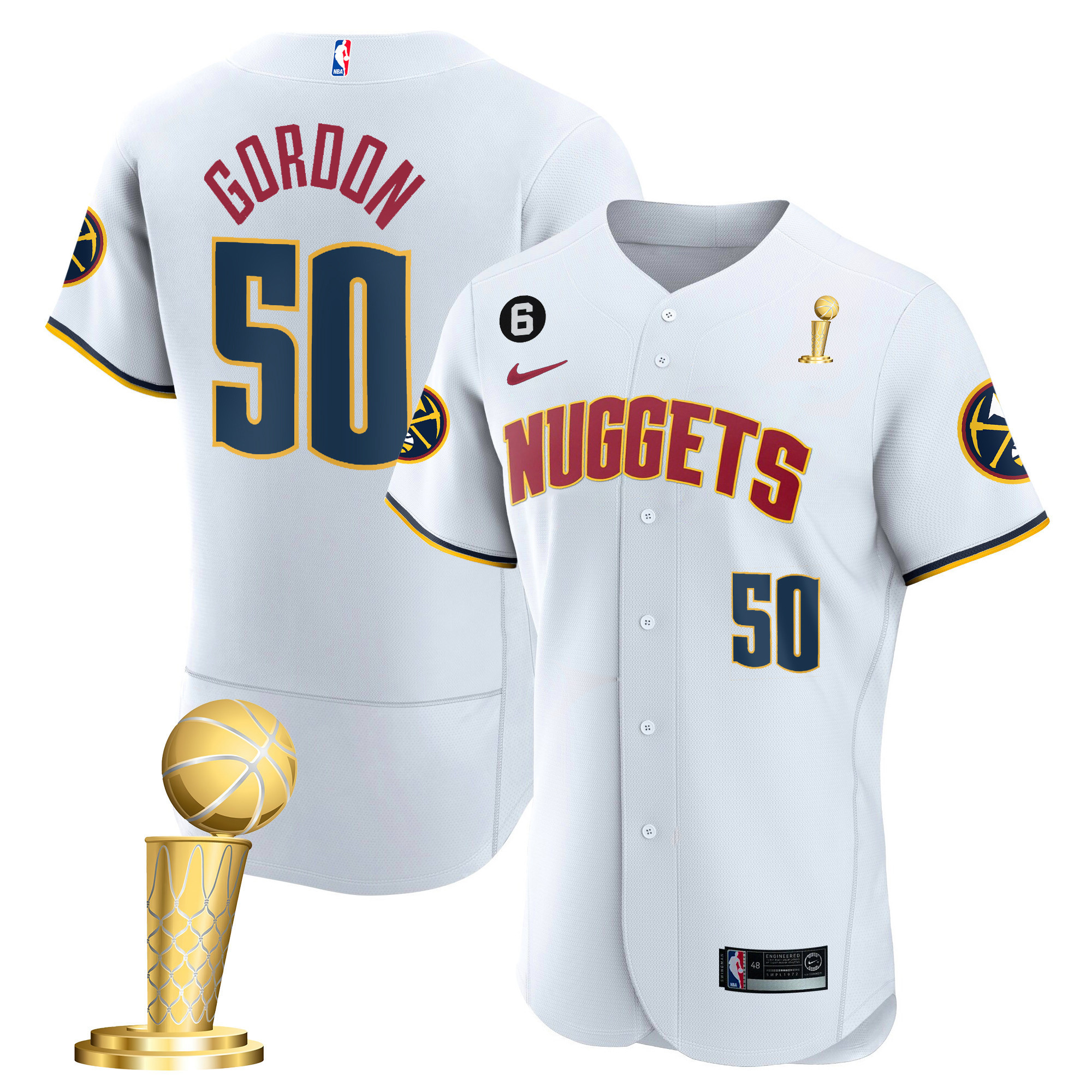 Aaron Gordon Youth's Denver Nuggets 2023 Champions Flex Base Association Jersey - All Stitched