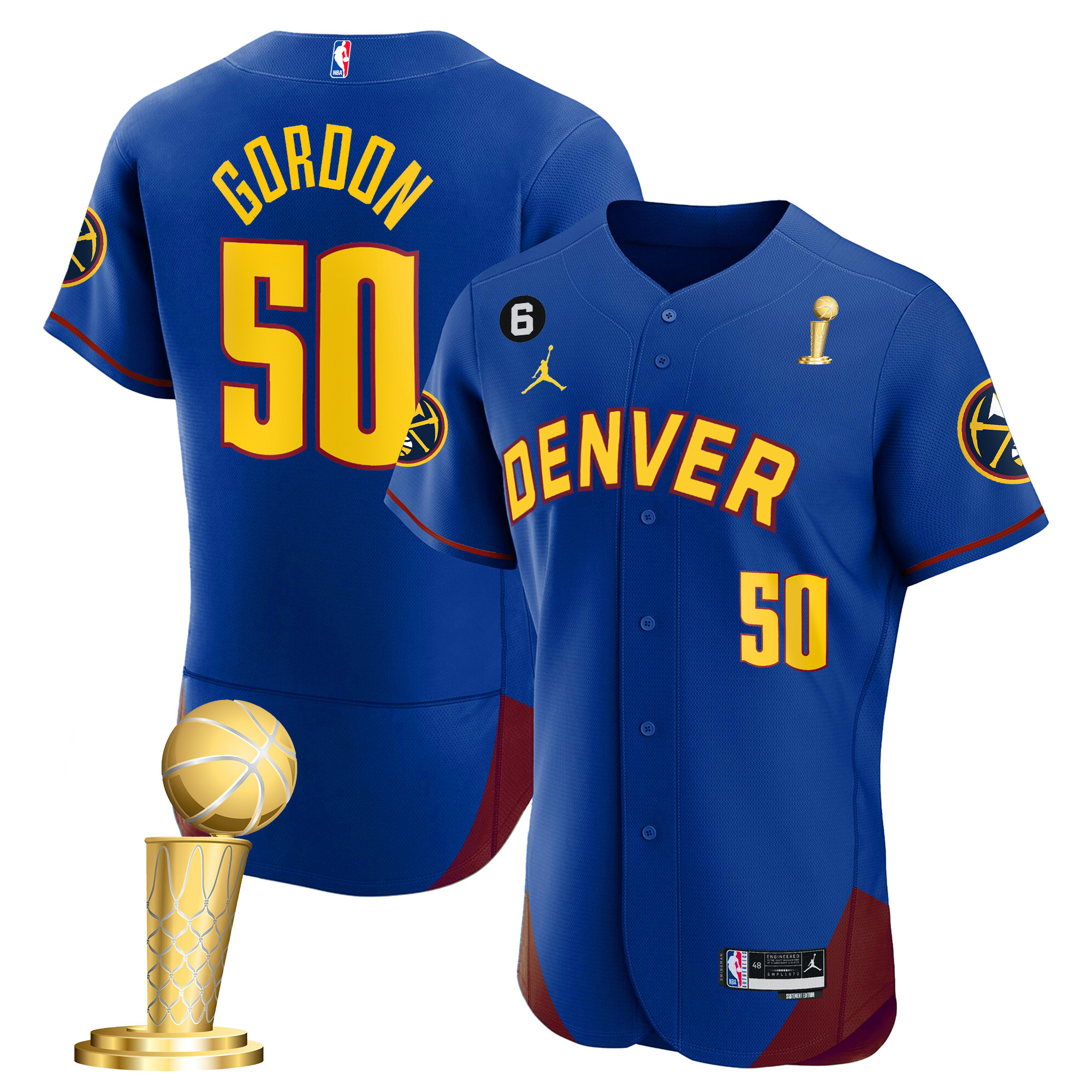 Aaron Gordon Youth's Denver Nuggets 2023 Champions Flex Base Statement Jersey - All Stitched