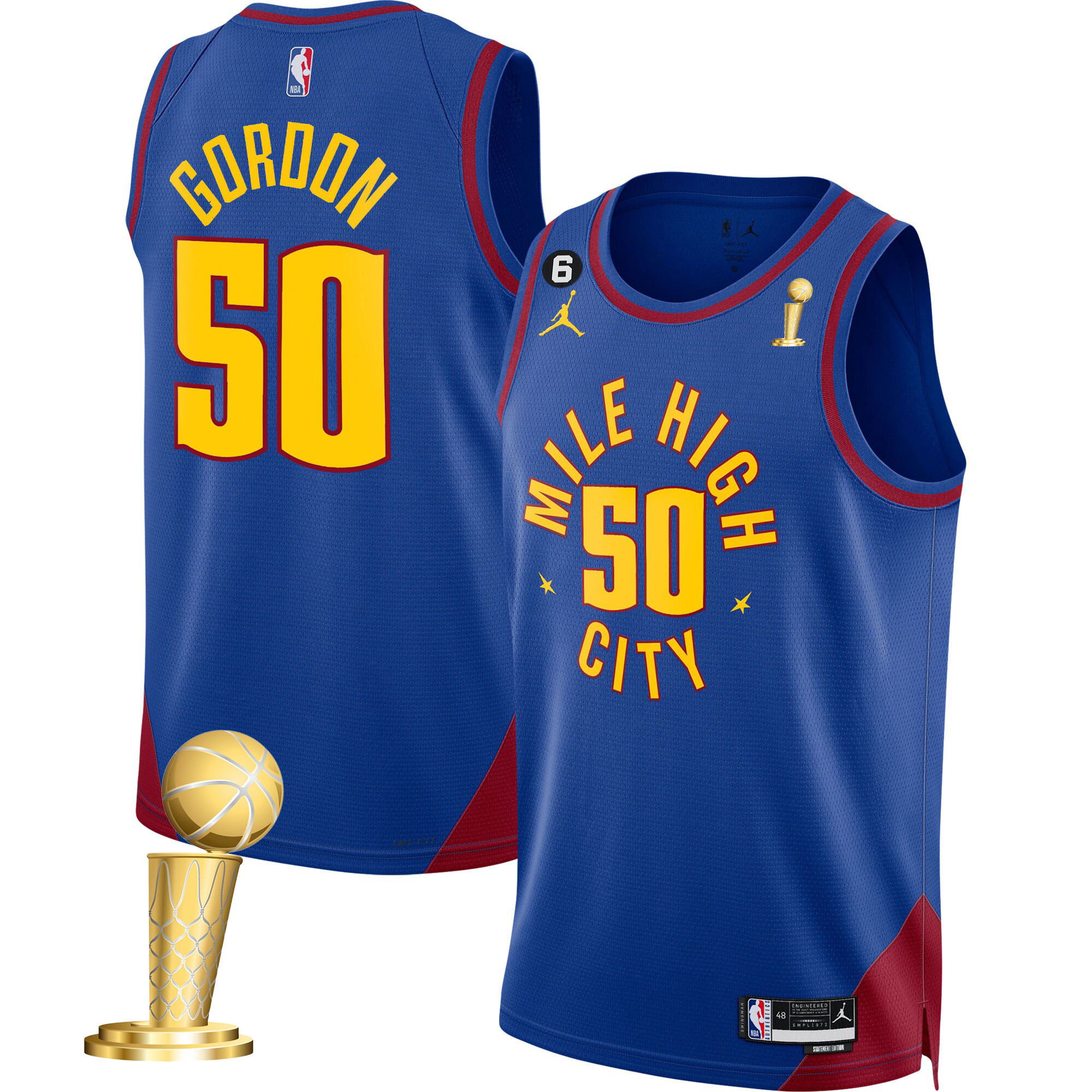Aaron Gordon Youth's Denver Nuggets 2023 Champions Statement Jersey Collection - All Stitched