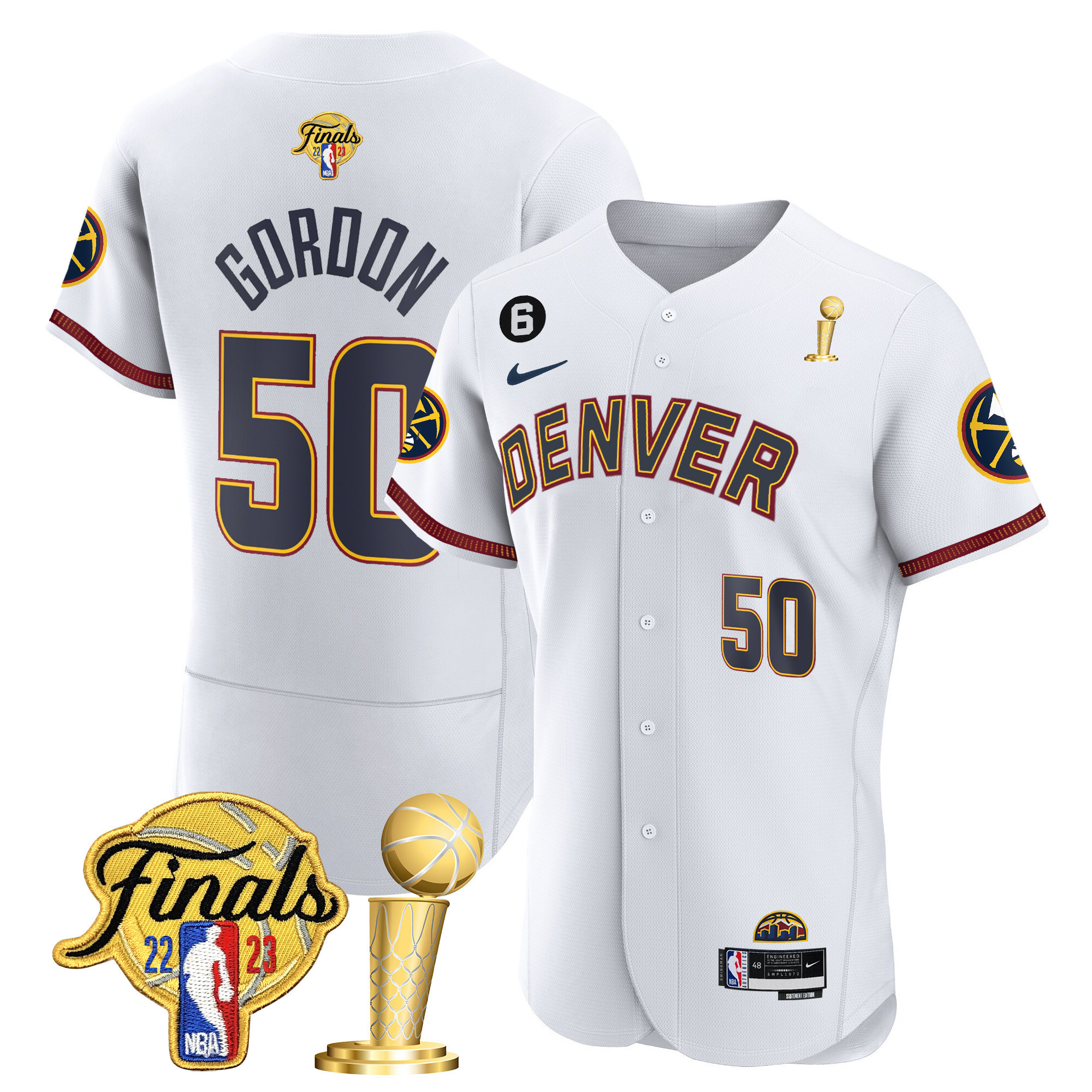 Aaron Gordon Youth's Denver Nuggets 2023 Finals & Champions Flex Base City Jersey - All Stitched