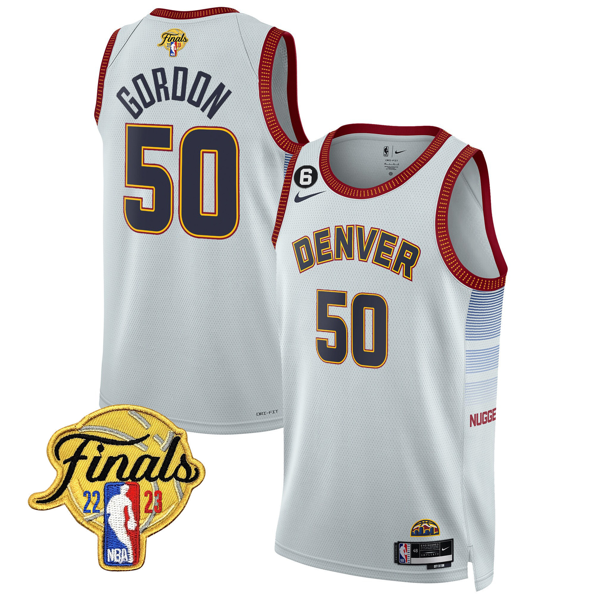 Aaron Gordon Youth's Denver Nuggets 2023 Finals Patch Collection City Jersey - All Stitched