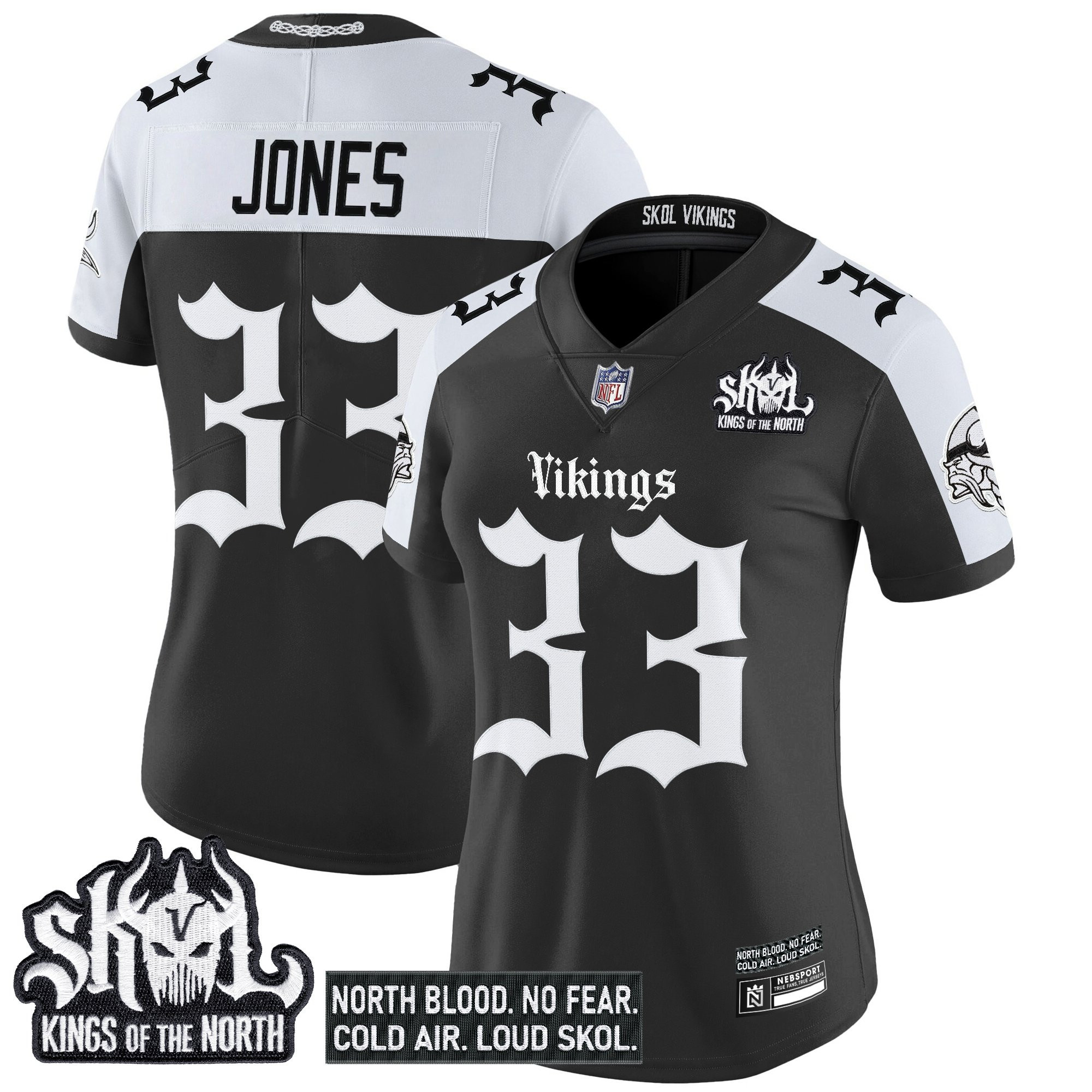 Aaron Jones Women's Minnesota Vikings Gothic Norseblood Edition Vapor Limited Alternate Jersey - All Stitched