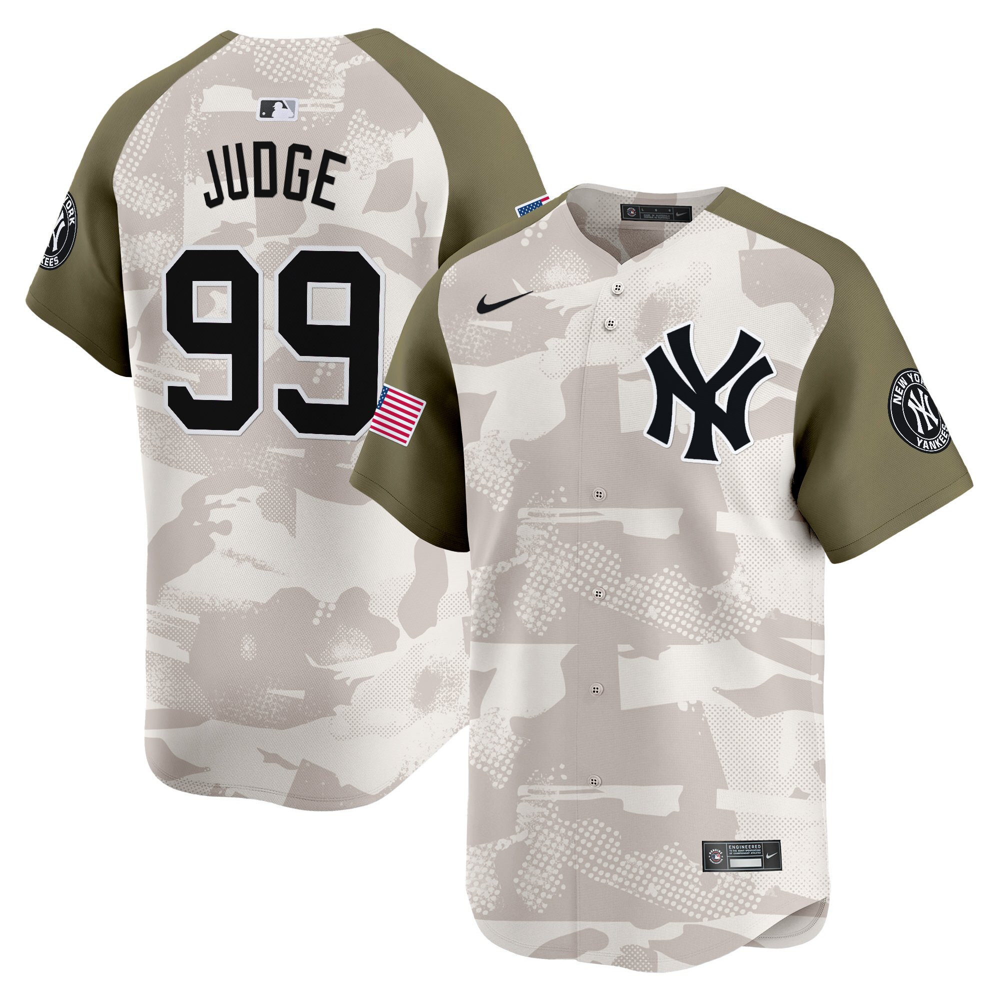 Aaron Judge Men's New York Yankees 2025 Armed Forces Day Vapor Premier Limited Alternate Jersey - Stitched