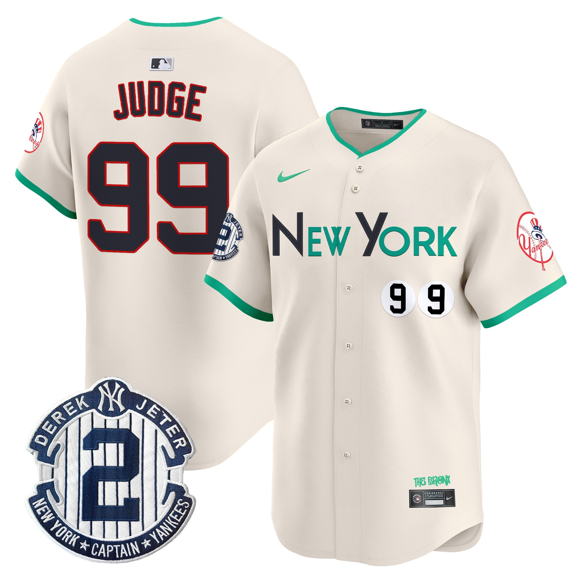 Aaron Judge Men's New York Yankees City Connect Vapor Premier Limited Cream Jersey - All Stitched
