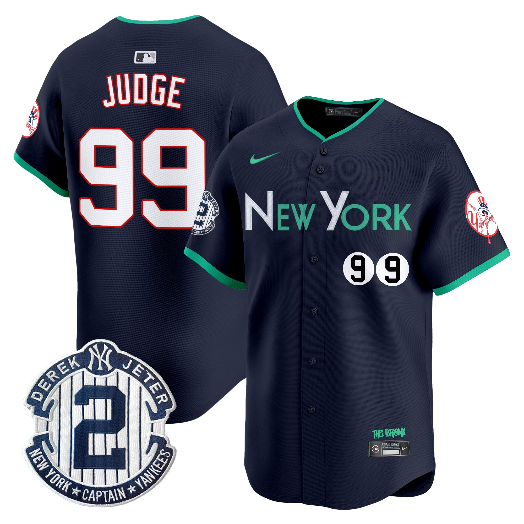 Aaron Judge Men's New York Yankees City Connect Vapor Premier Limited Navy Jersey - All Stitched