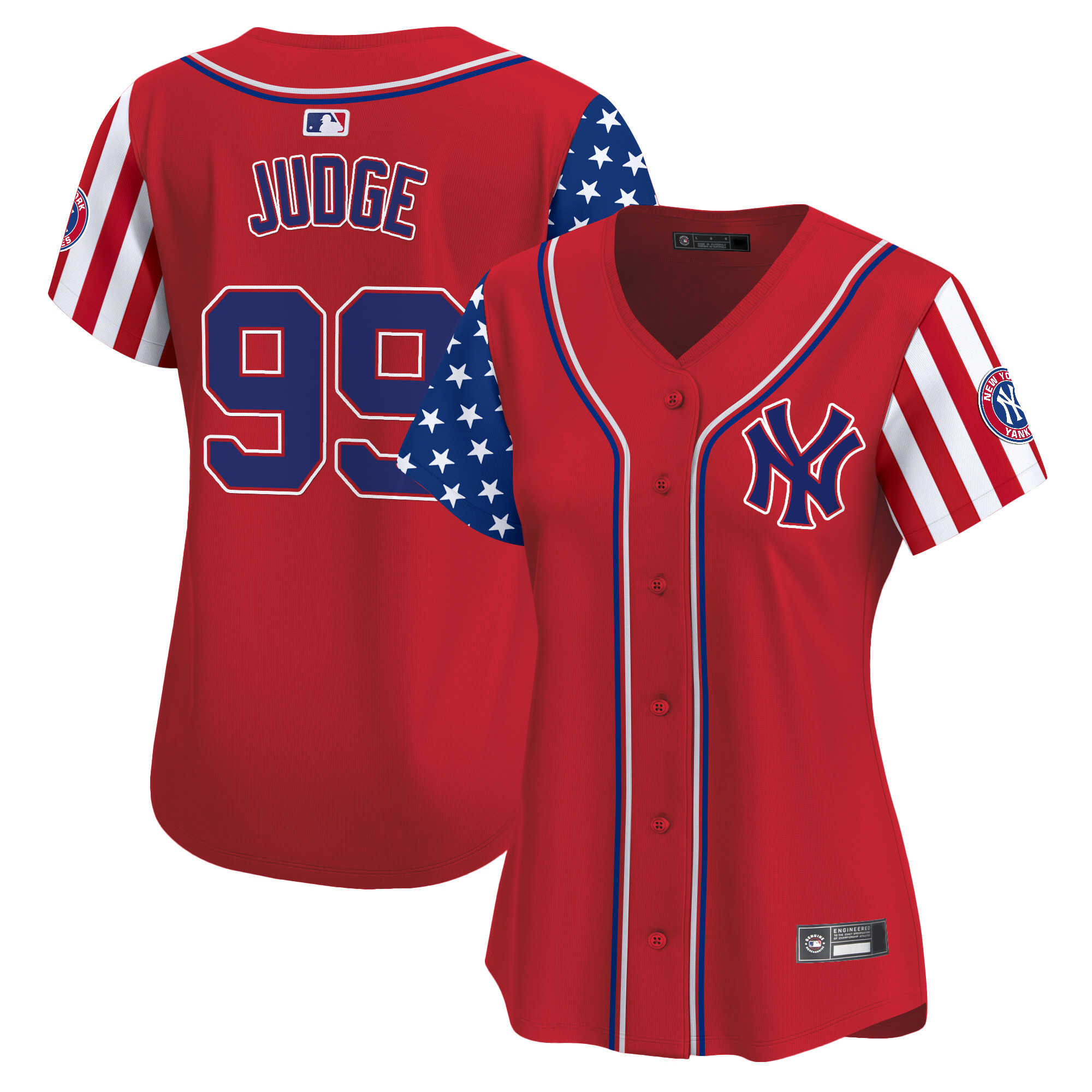 Aaron Judge Women's New York Yankees 2025 Independence Day Vapor Premier Limited Red Jersey - All Stitched