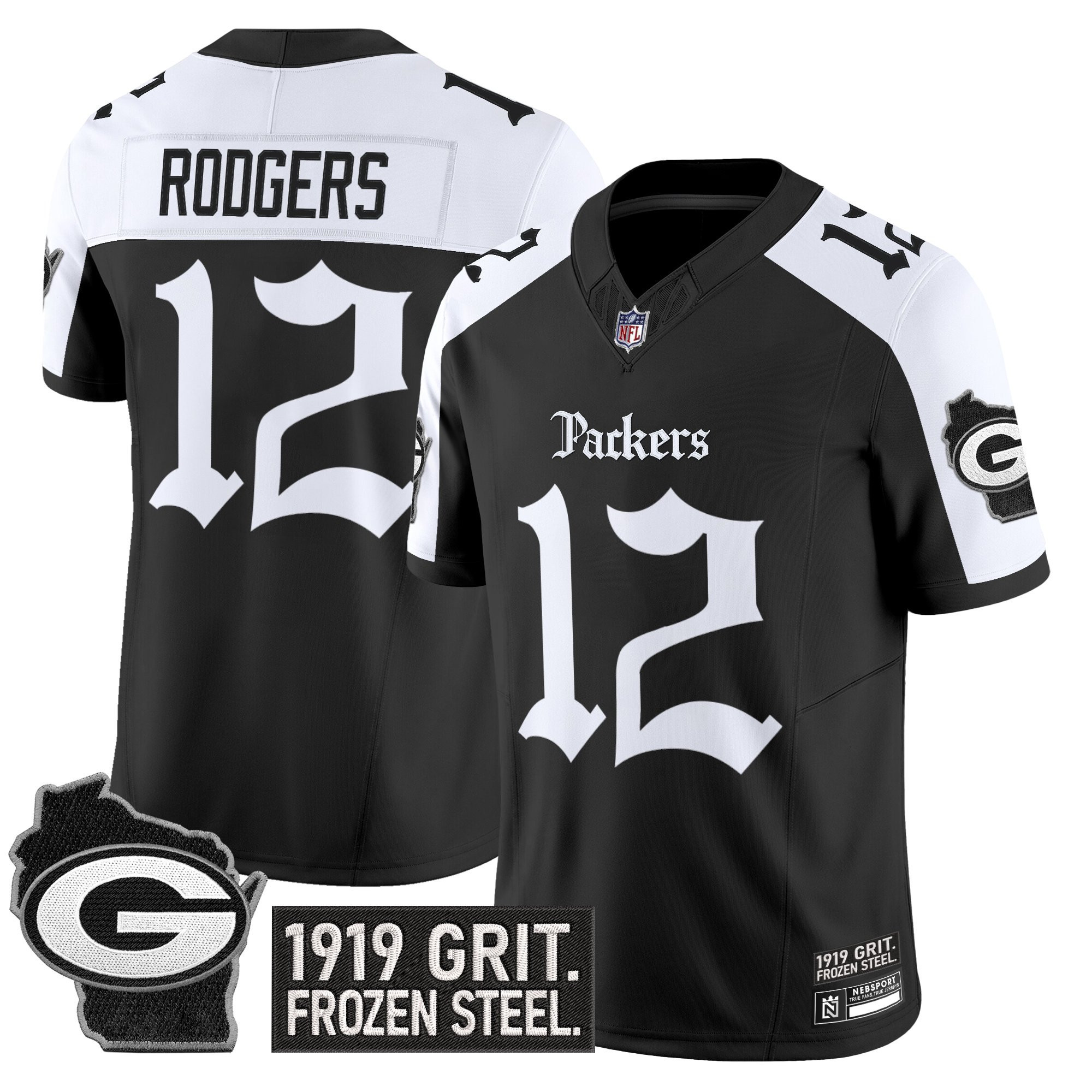 Aaron Rodgers Men's Green Bay Packers Gothic Frozen Tundra Edition Vapor Limited Alternate Jersey - All Stitched