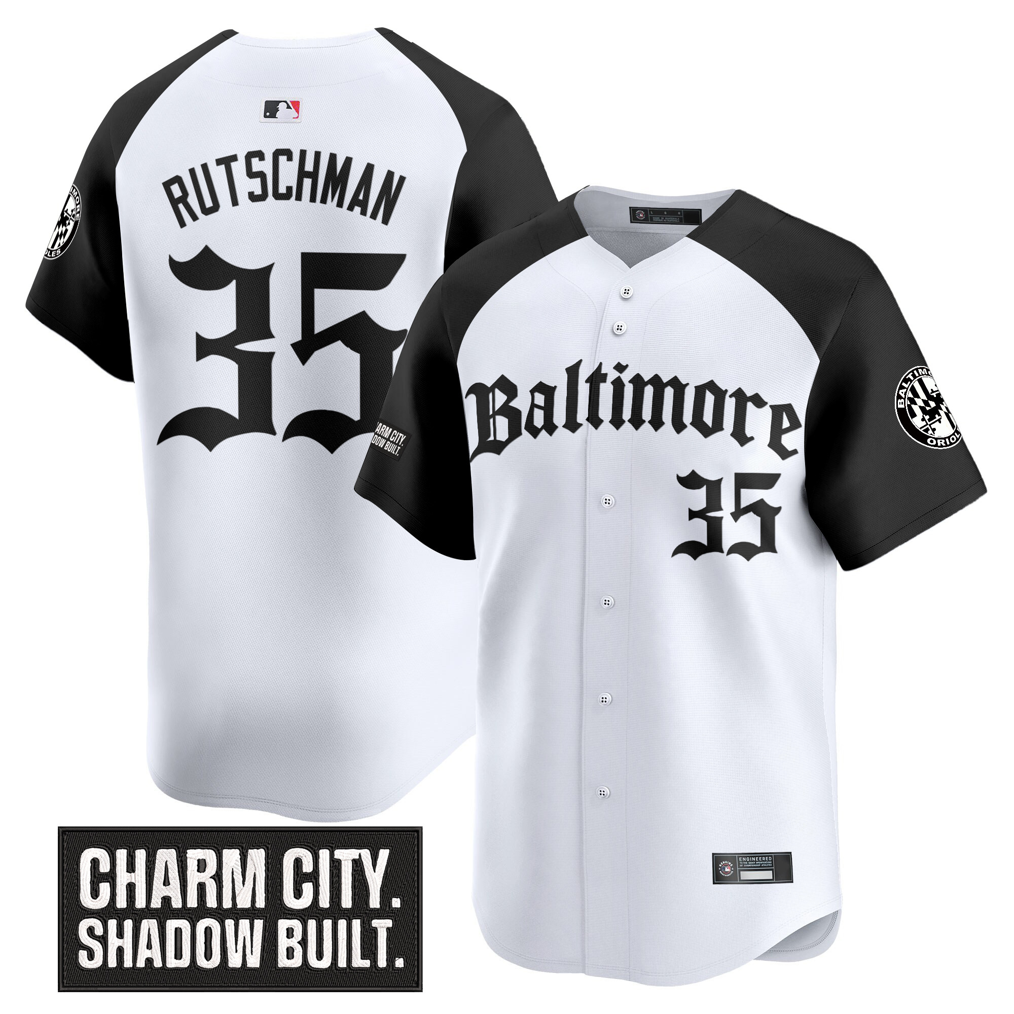 Adley Rutschman Men's Baltimore Orioles 'Gothic Harbor Edition Vapor Premier Limited Alternate Jersey - All Stitched