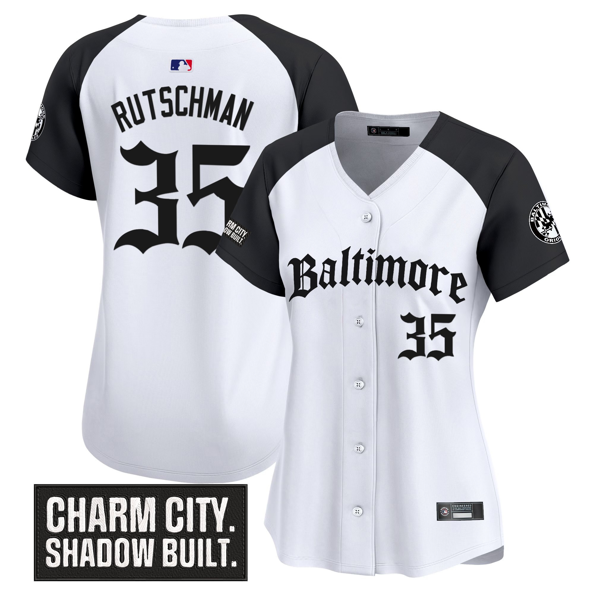 Adley Rutschman Women's Baltimore Orioles Gothic Harbor Edition Vapor Premier Limited Alternate Jersey - All Stitched