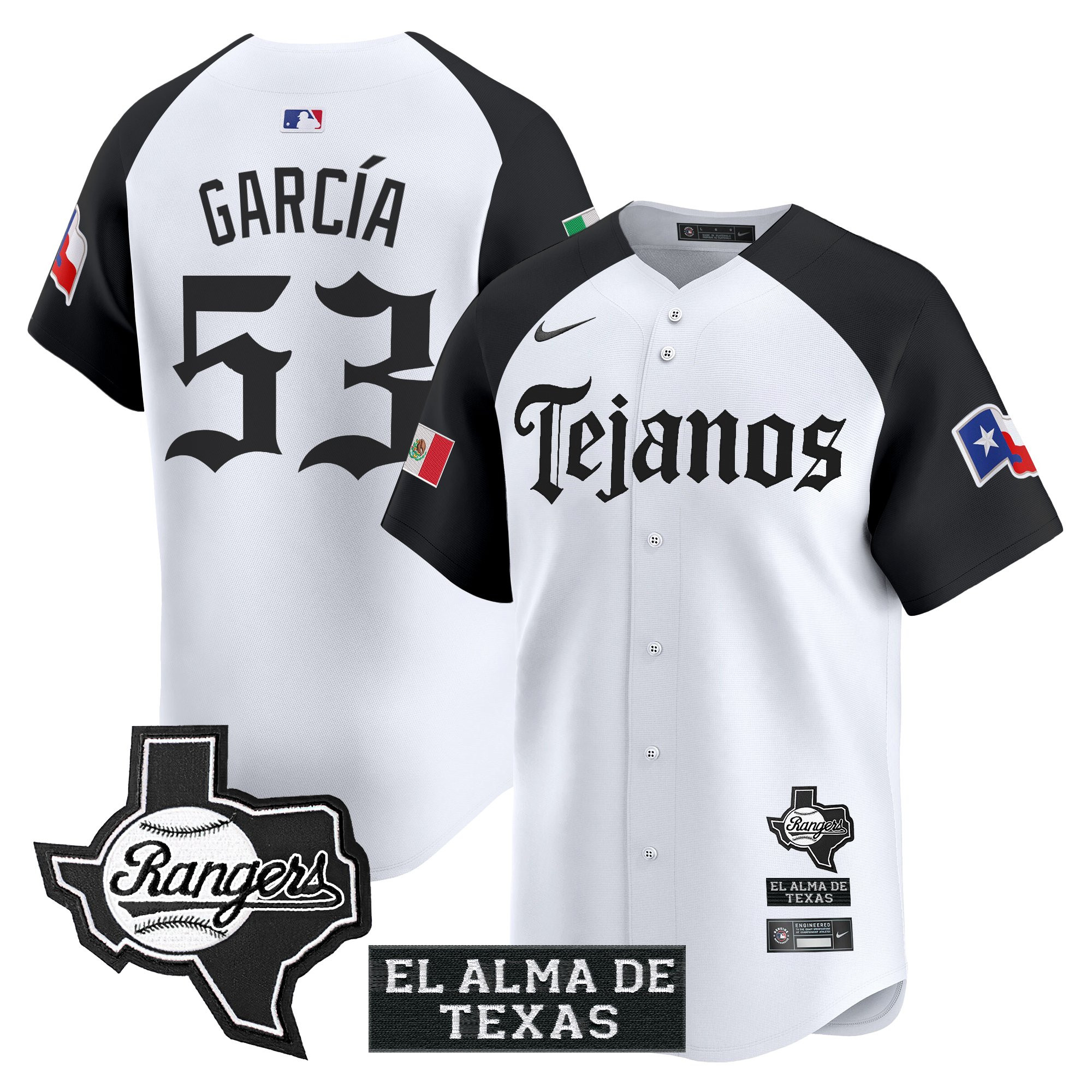 Adolis Garcia Men's Texas Rangers Mexico Tejano Barrio Style Vapor Premier Limited Alternate Jersey - All Stitched