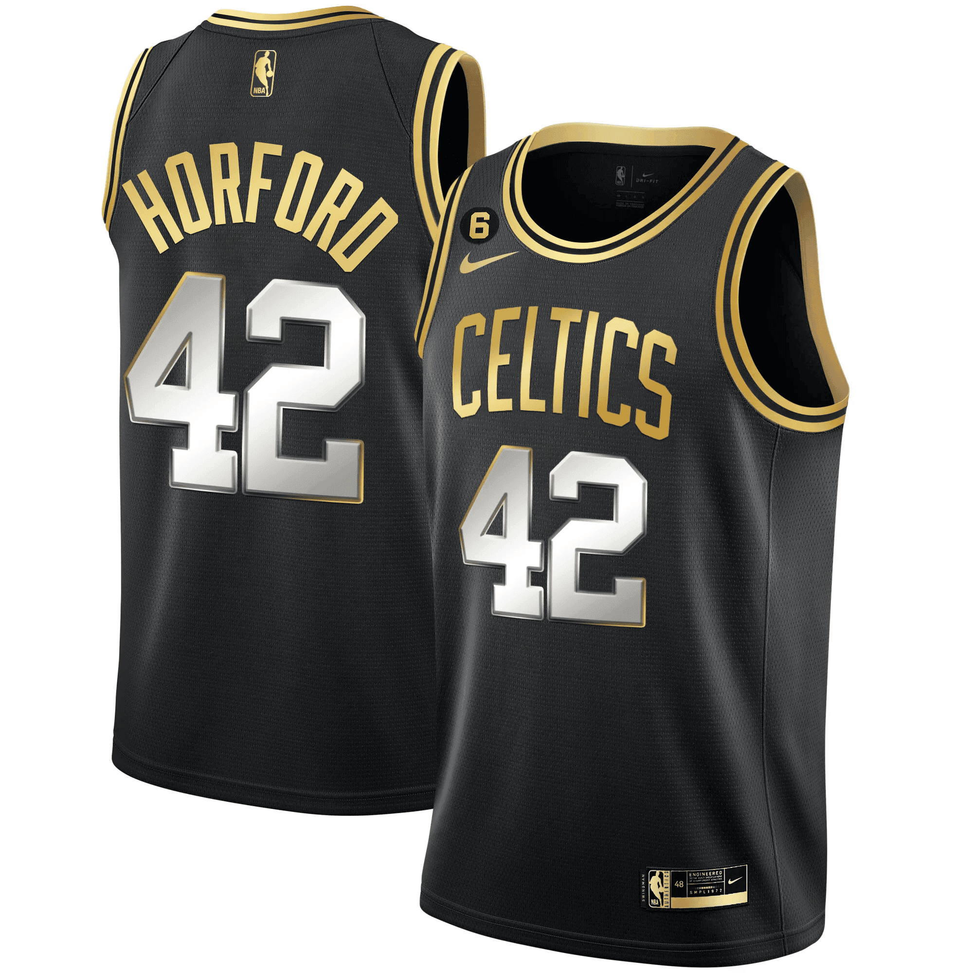 Al Horford Men's Boston Celtics Bill Russell Patch Collection Black Limited Jersey - All Stitched
