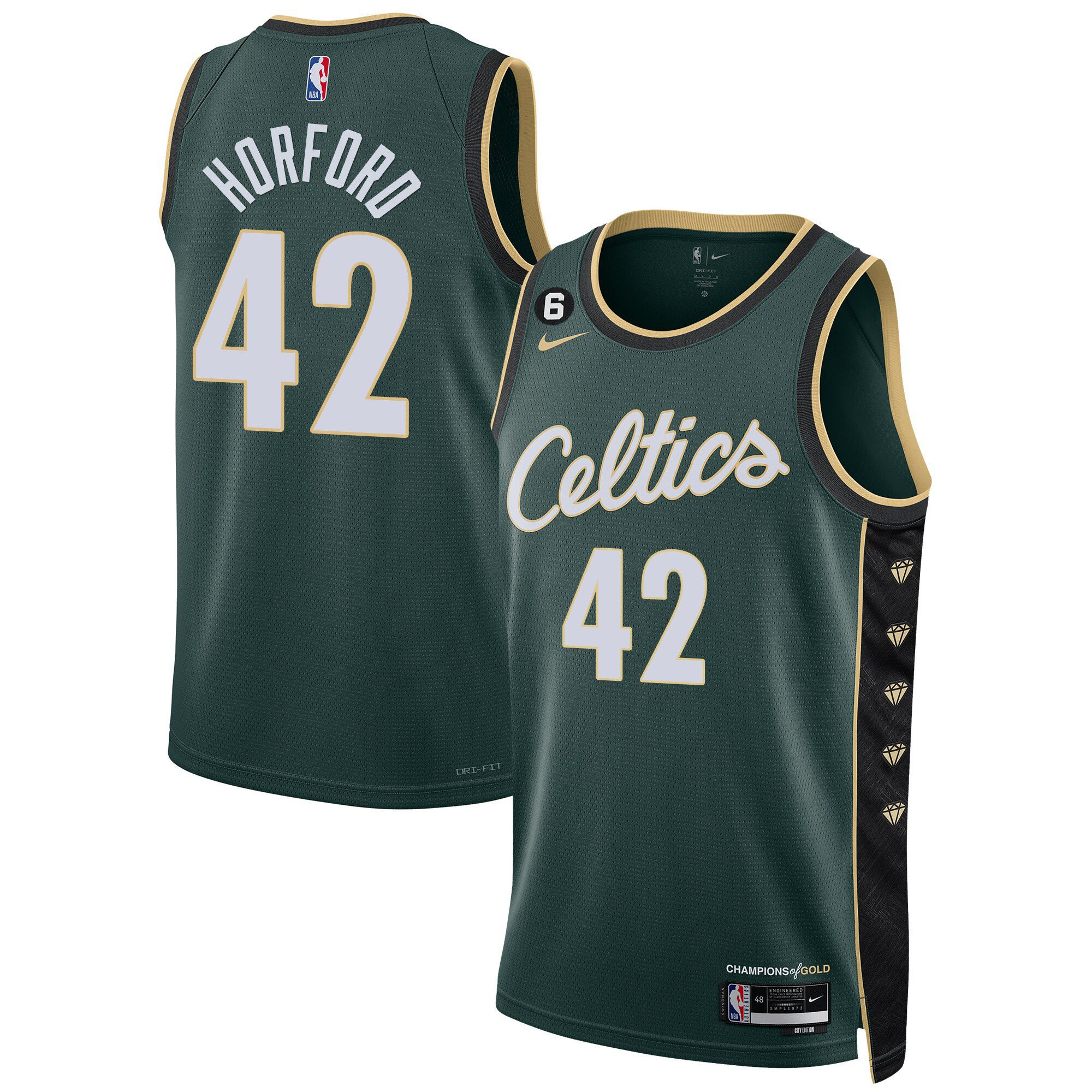 Al Horford Men's Boston Celtics Bill Russell Patch Collection City Jersey - All Stitched