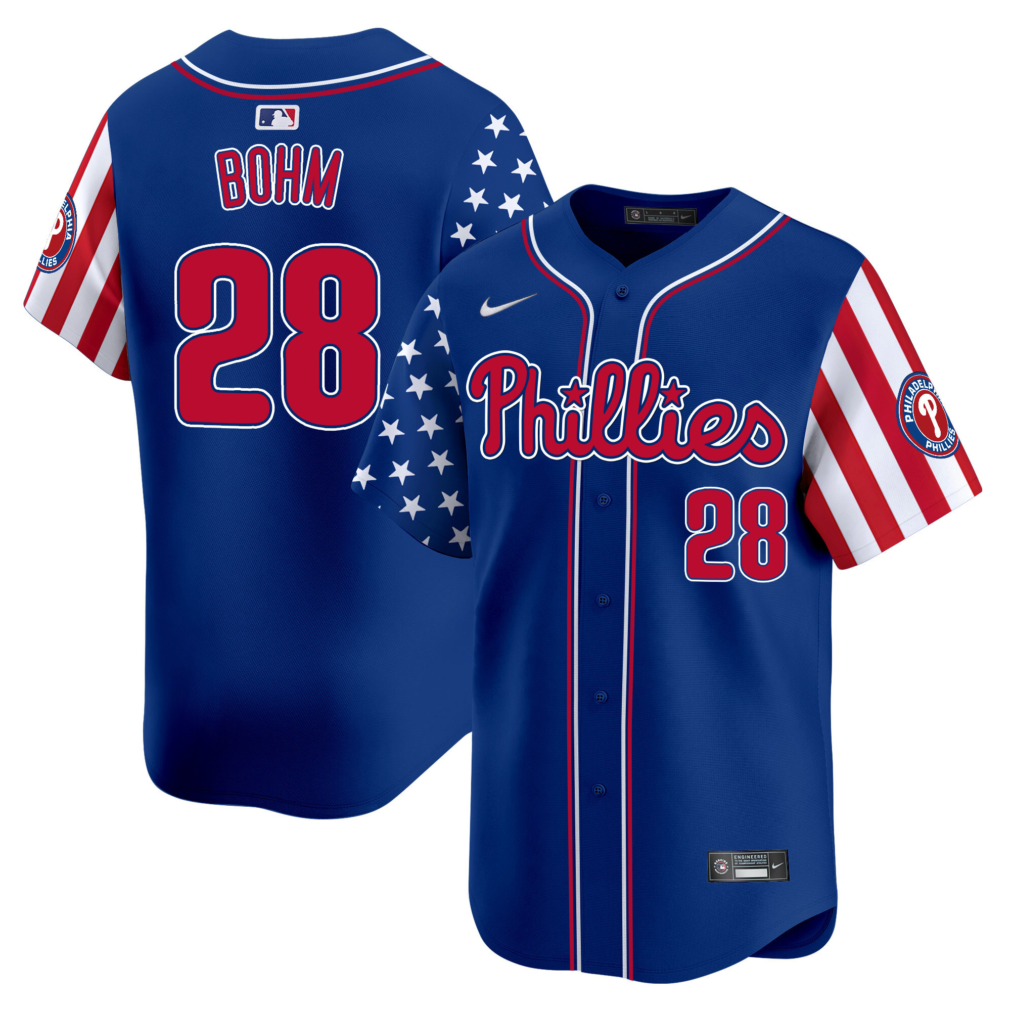 Alec Bohm Men's Philadelphia Phillies 2025 Memorial Day Vapor Premier Limited Royal Jersey - All Stitched