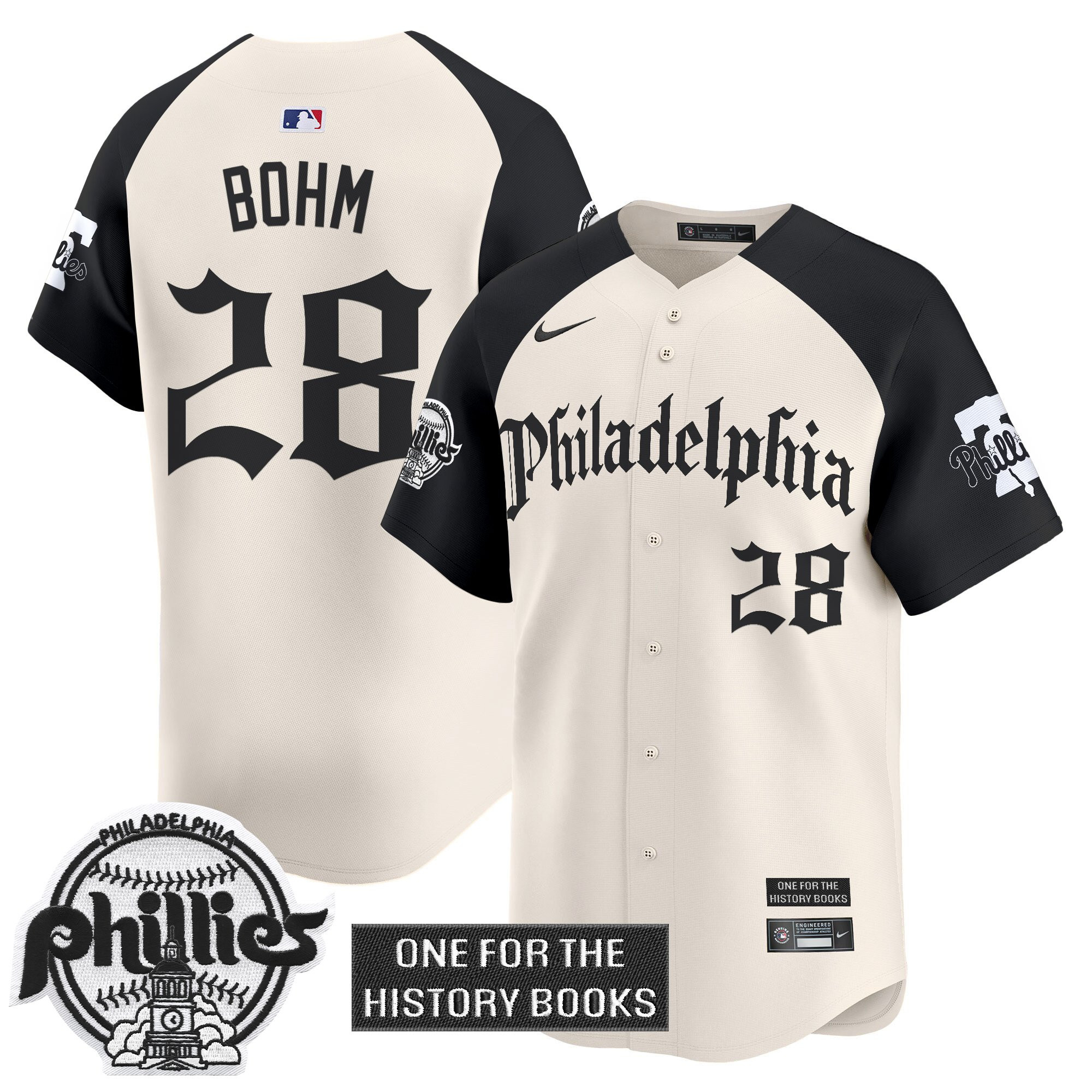 Alec Bohm Men's Philadelphia Phillies Retro Newspaper Edition Vapor Premier Limited Alternate Jersey - All Stitched