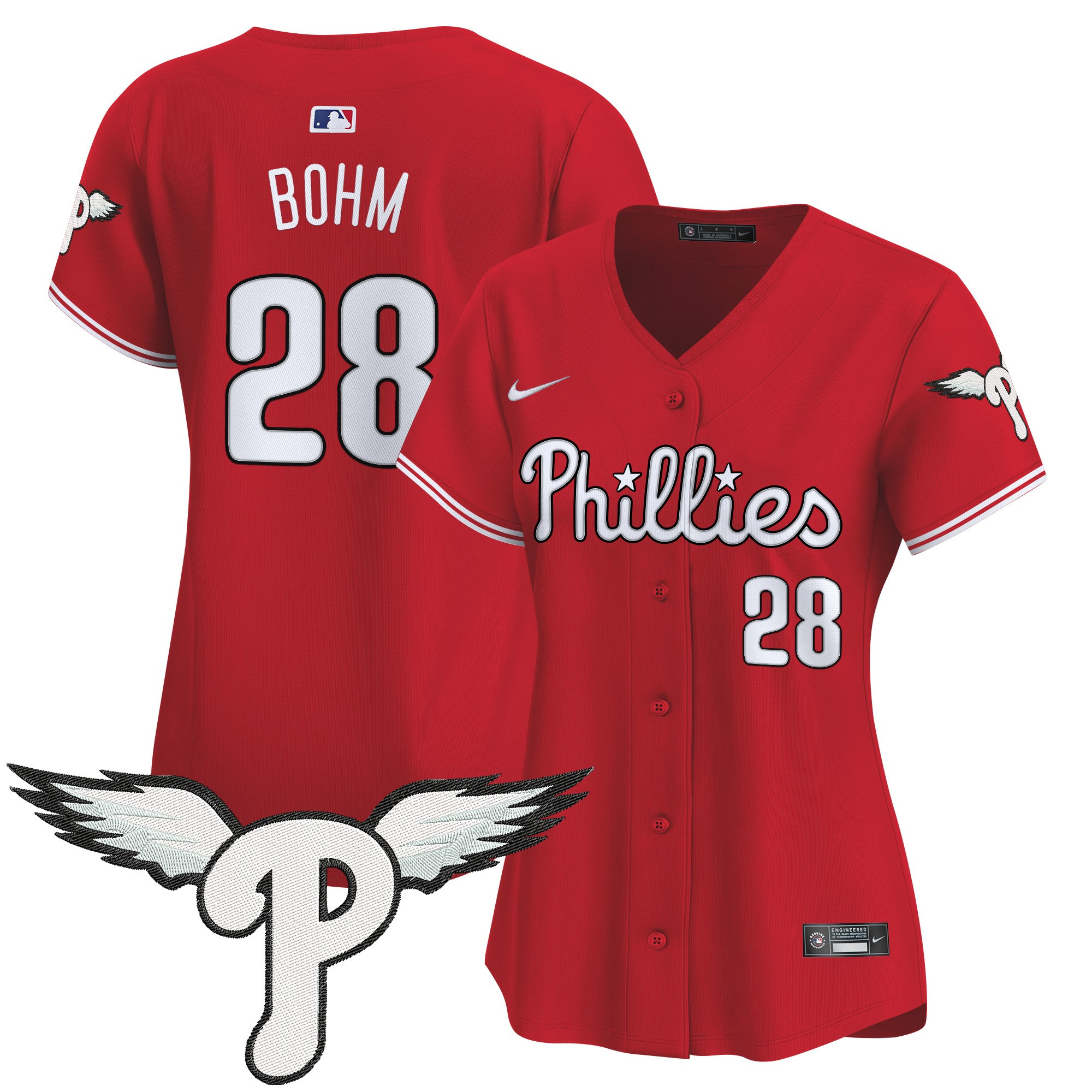 Alec Bohm Women's Philadelphia Phillies 2025 Vapor Premier Limited Red Jersey - All Stitched