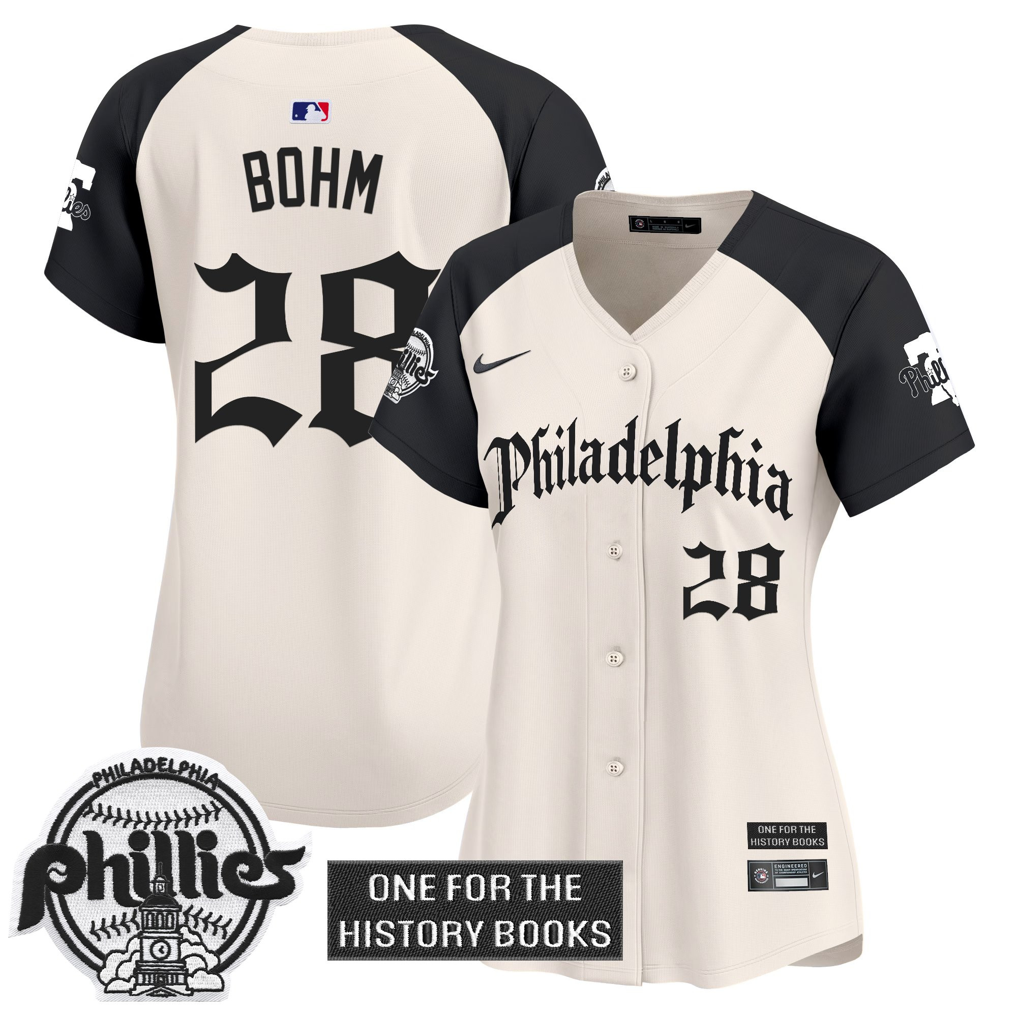 Alec Bohm Women's Philadelphia Phillies Retro Newspaper Edition Vapor Premier Limited Alternate Jersey - All Stitched