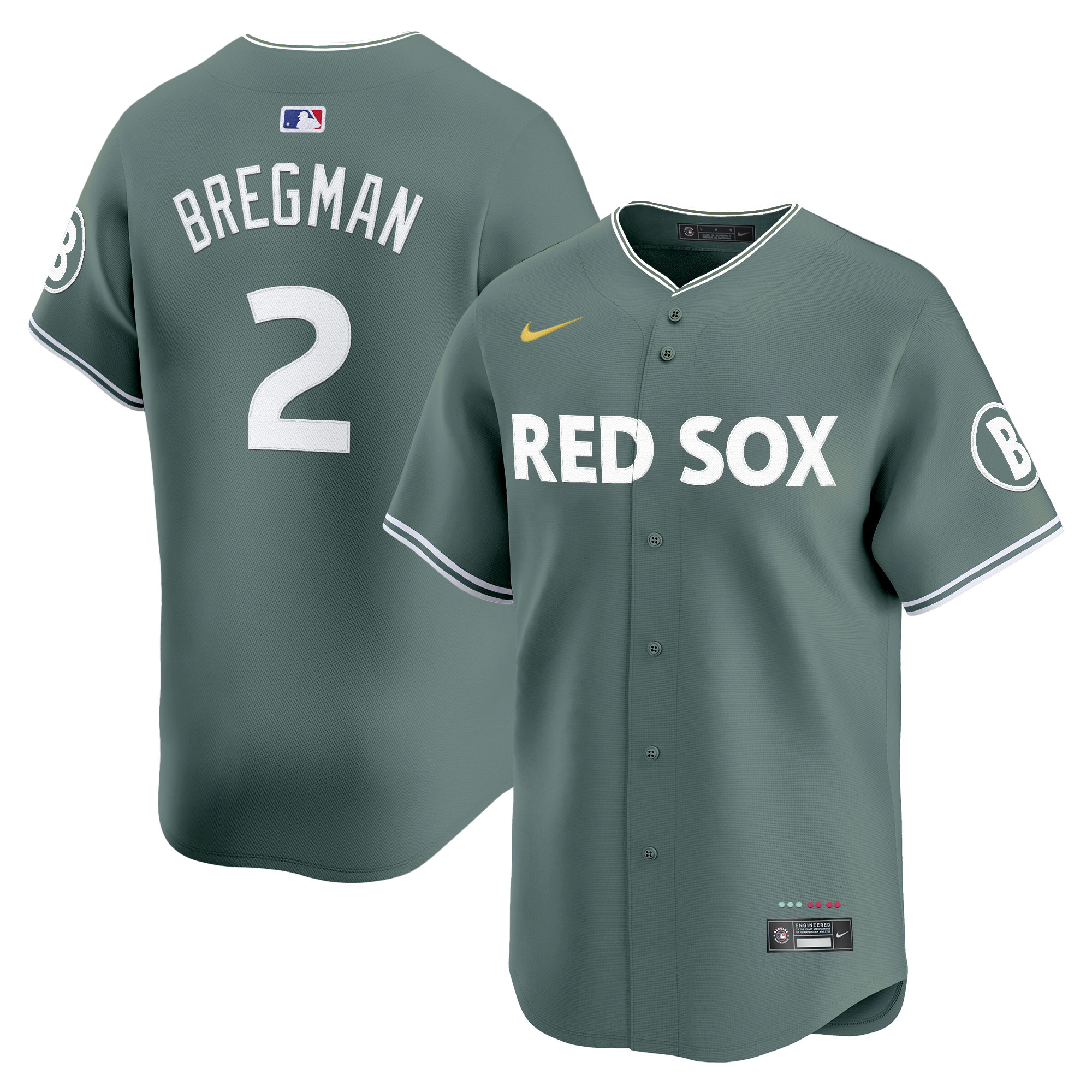 Alex Bregman Men's Boston Red Sox 2025 City Connect Vapor Premier Limited Green Jersey - All Stitched