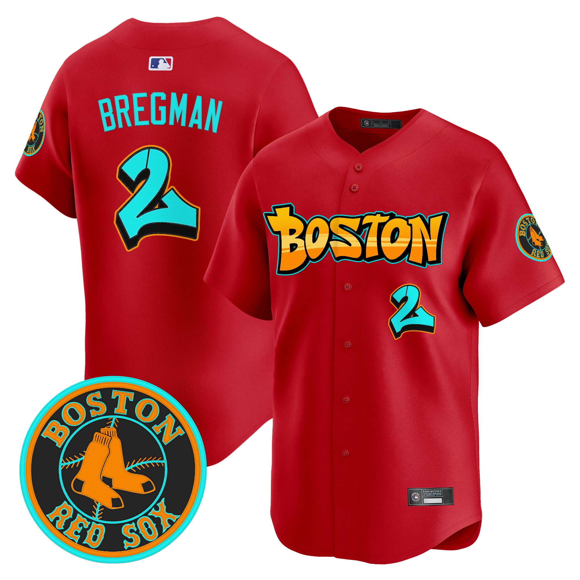 Alex Bregman Men's Boston Red Sox 'Graffiti Streetstyle Edition Vapor Premier Limited Red Jersey - All Stitched
