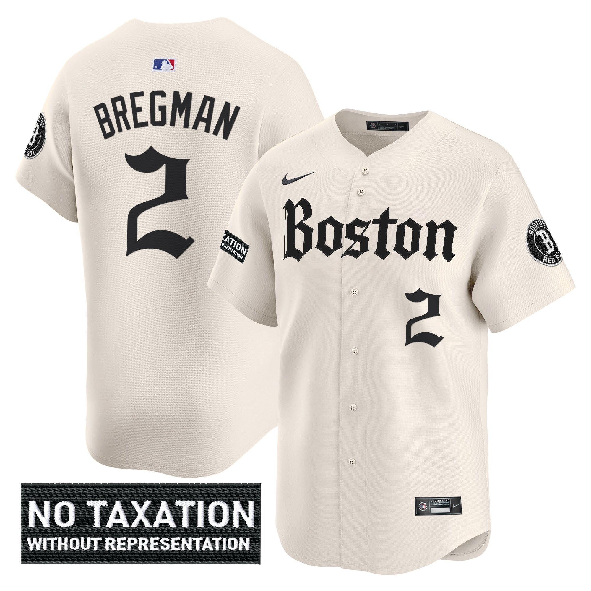 Alex Bregman Men's Boston Red Sox Retro Newspaper Edition Vapor Premier Limited Retro Newspaper Jersey - All Stitched