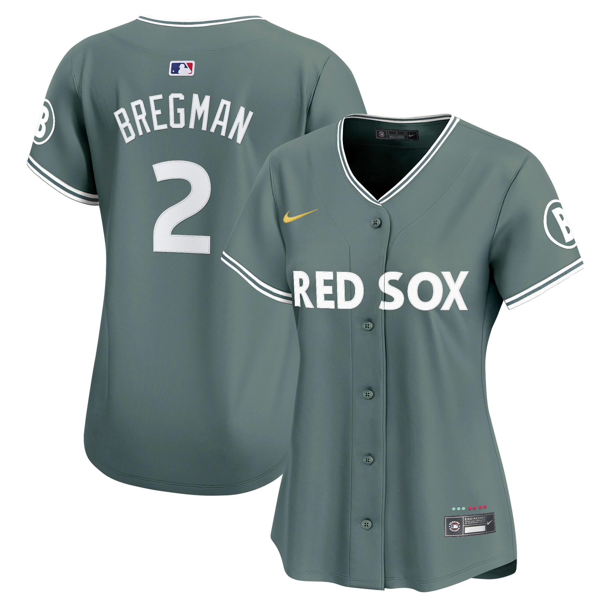 Alex Bregman Women's Boston Red Sox 2025 City Connect Vapor Premier Limited Green Jersey - All Stitched