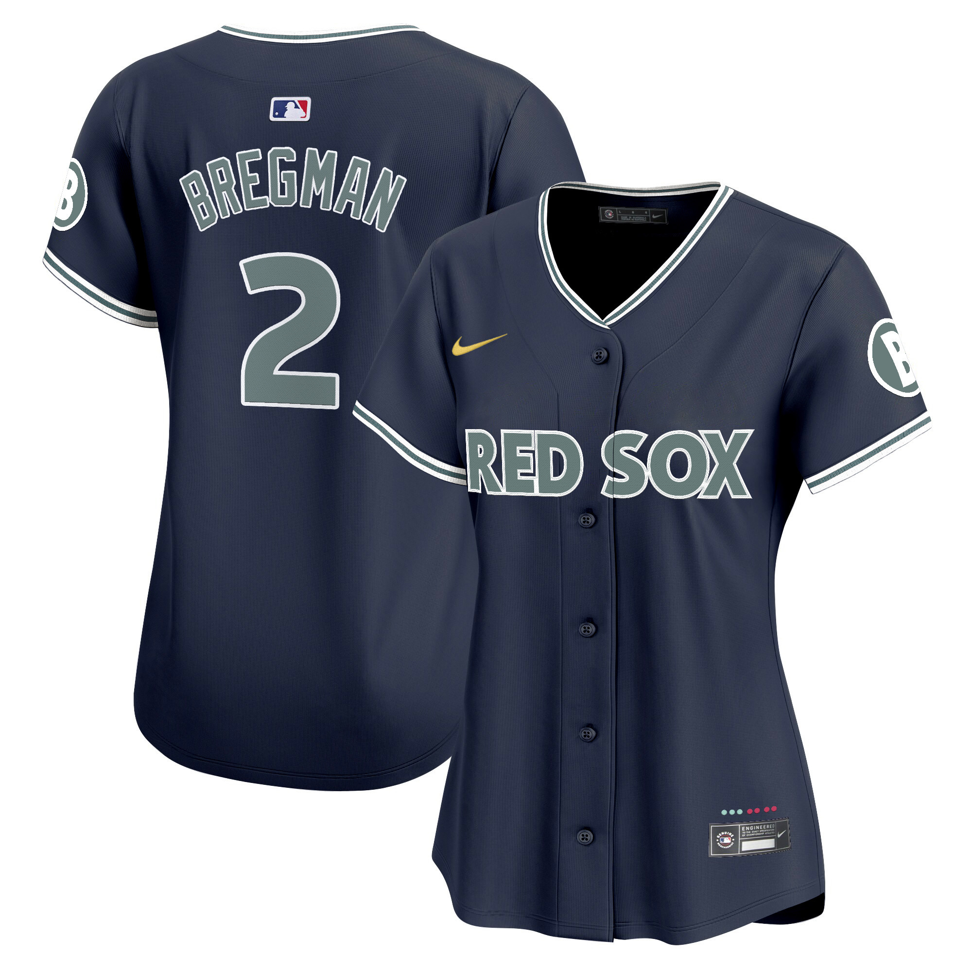 Alex Bregman Women's Boston Red Sox 2025 City Connect Vapor Premier Limited Navy Jersey - All Stitched
