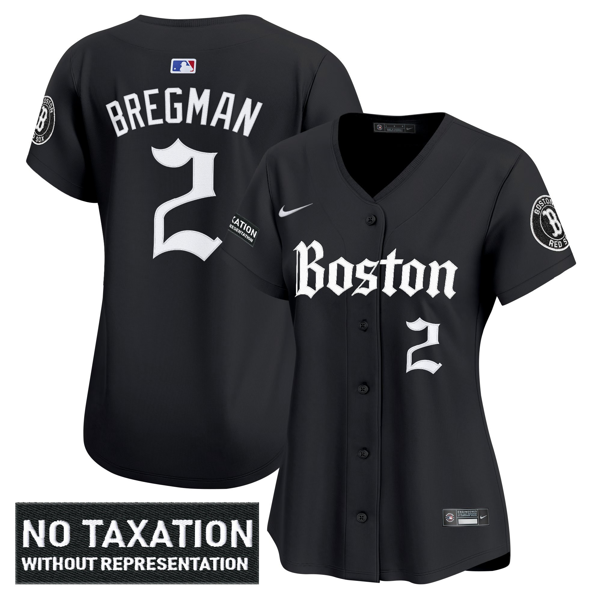 Alex Bregman Women's Boston Red Sox Retro Newspaper Edition Vapor Premier Limited Black Jersey - All Stitched
