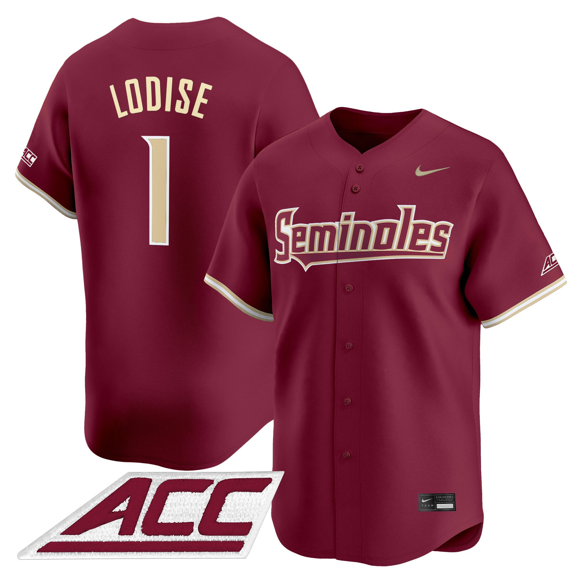 Alex Lodise Men's Florida State Seminoles 2025 Vapor Premier Limited Garnet Jersey - All Stitched