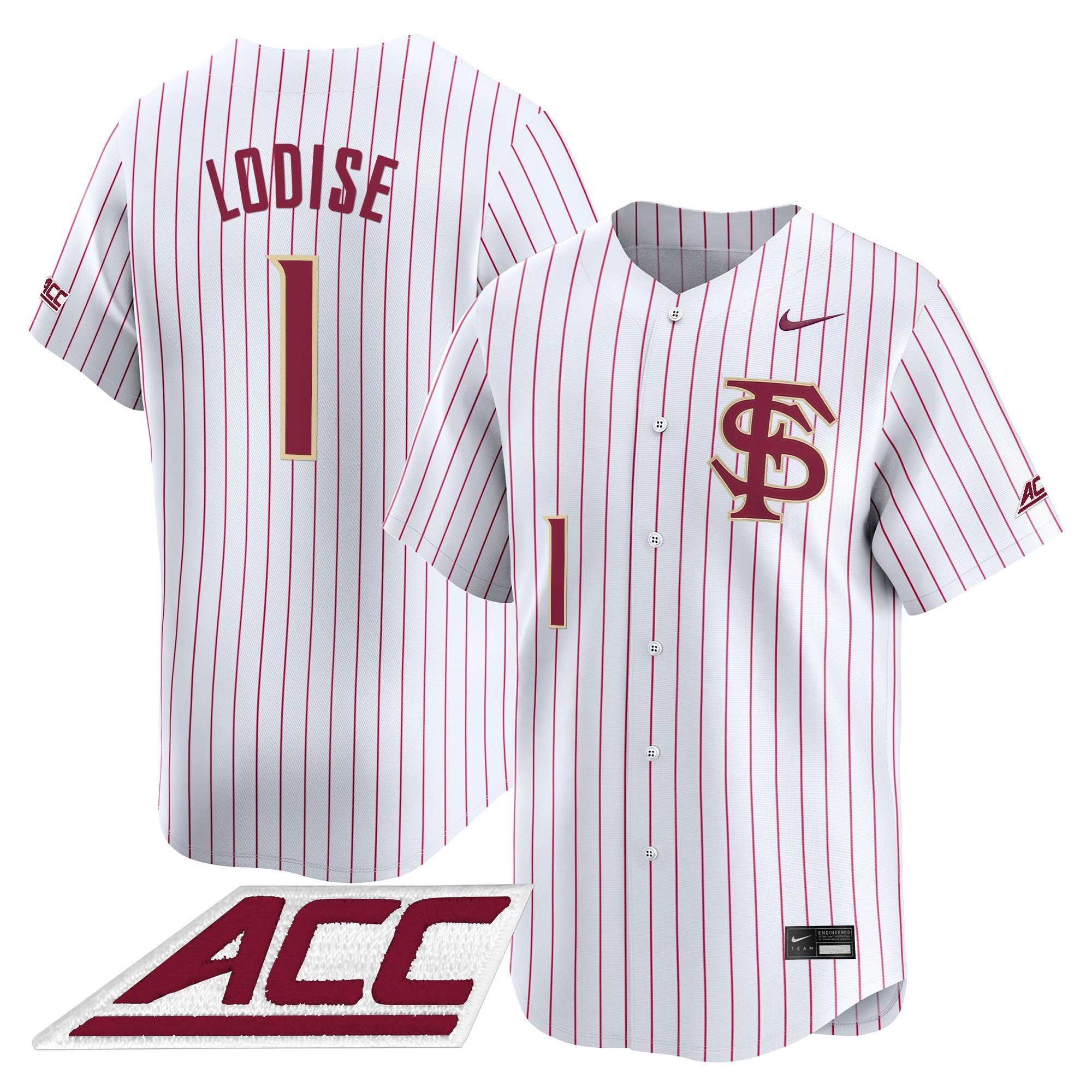 Alex Lodise Men's Florida State Seminoles 2025 Vapor Premier Limited Pinstripe Jersey - All Stitched