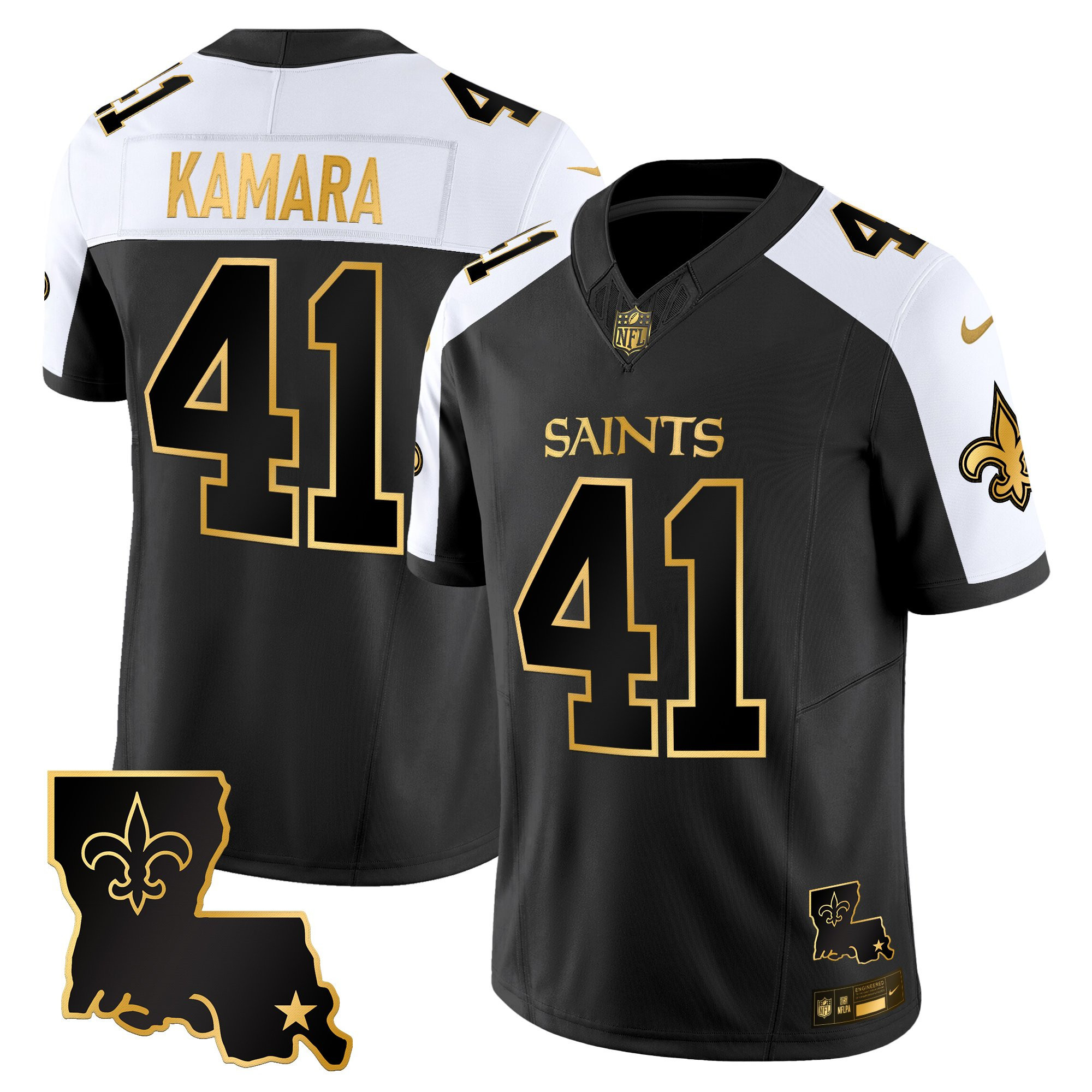 Alvin Kamara Men's New Orleans Saints 2025 Gold Vapor Limited Alternate Jersey - All Stitched