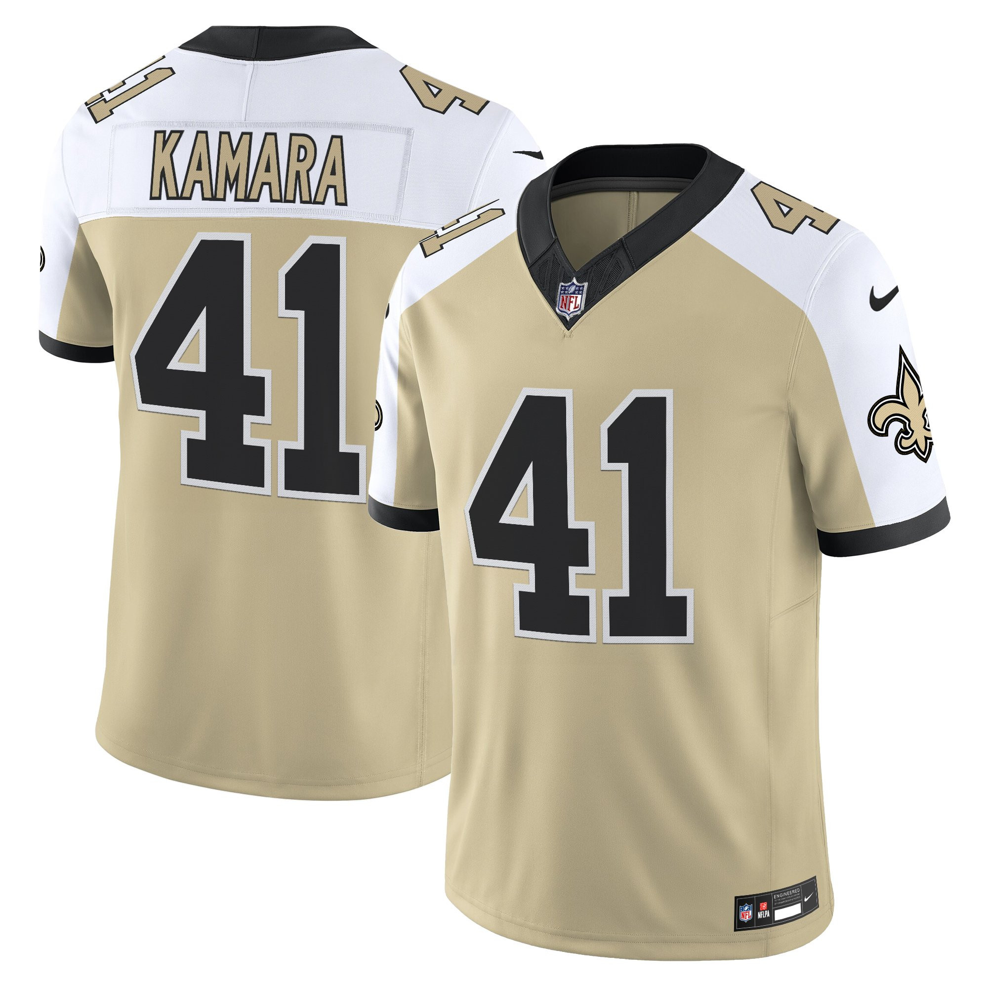 Alvin Kamara Men's New Orleans Saints Gameday Golds Edition Vapor Gold Alternate Jersey - All Stitched