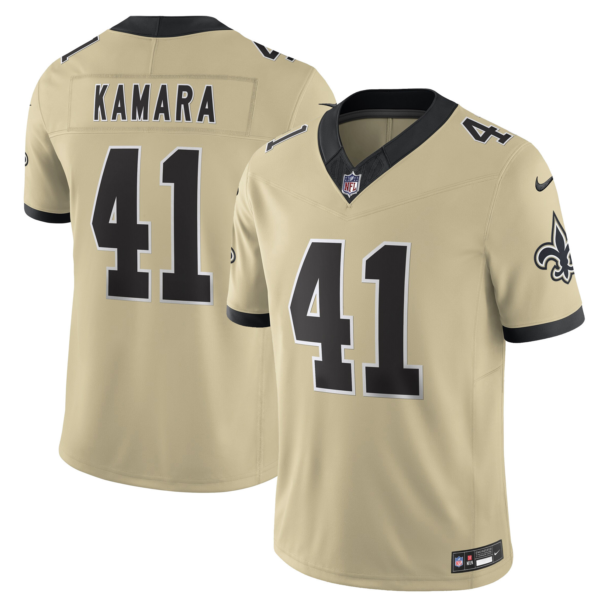 Alvin Kamara Men's New Orleans Saints Gameday Golds Edition Vapor Gold Jersey - All Stitched