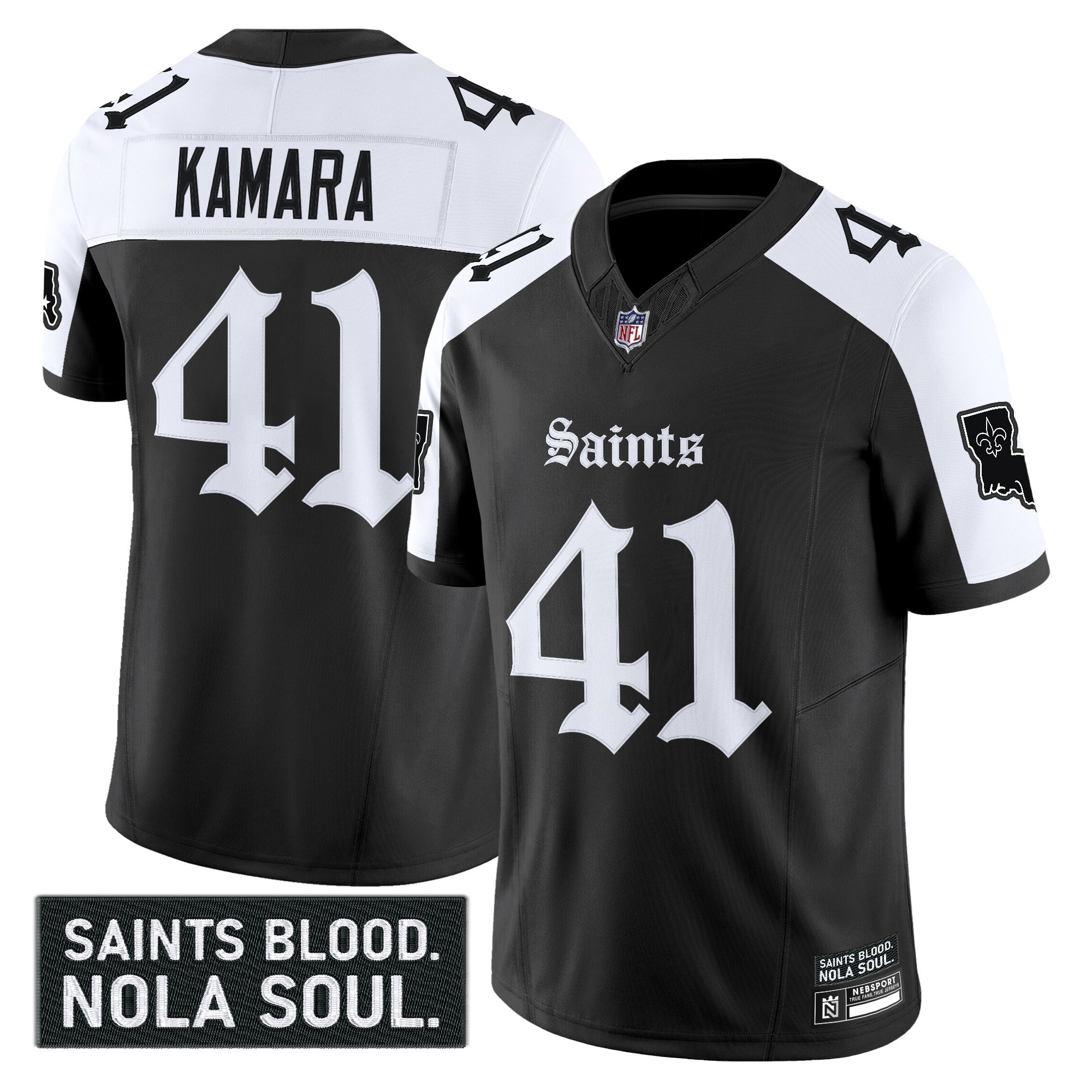 Alvin Kamara Men's New Orleans Saints Gothic Vieux CarrÃƒÆ’Ã‚Â© Edition Vapor Alternate Jersey - All Stitched