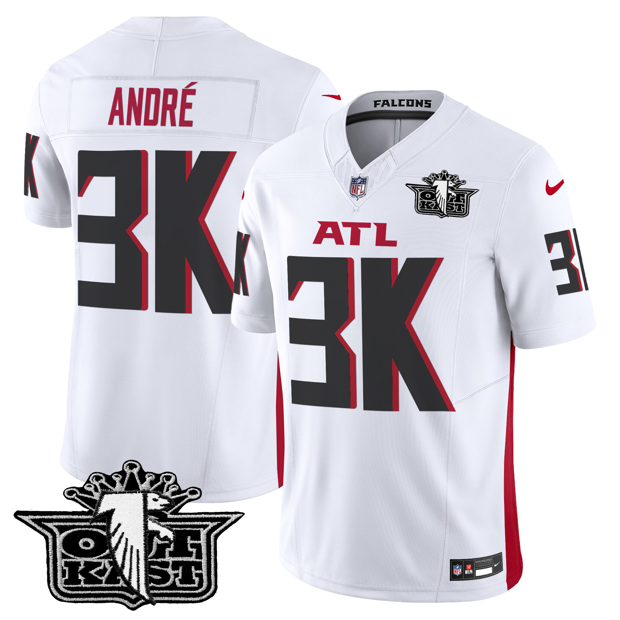 AndrÃƒÆ’Ã‚Â© Men's Outkast x Atlanta Falcons 2024 Vapor Limited White Jersey V2 - All Stitched