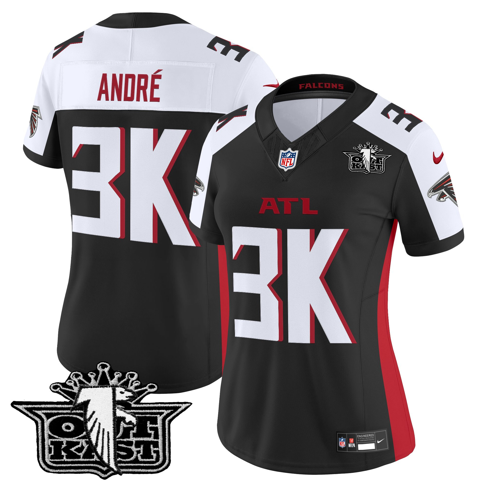 AndrÃƒÆ’Ã‚Â© Women's Outkast x Atlanta Falcons 2025 Vapor Limited Black Alternate Jersey - All Stitched
