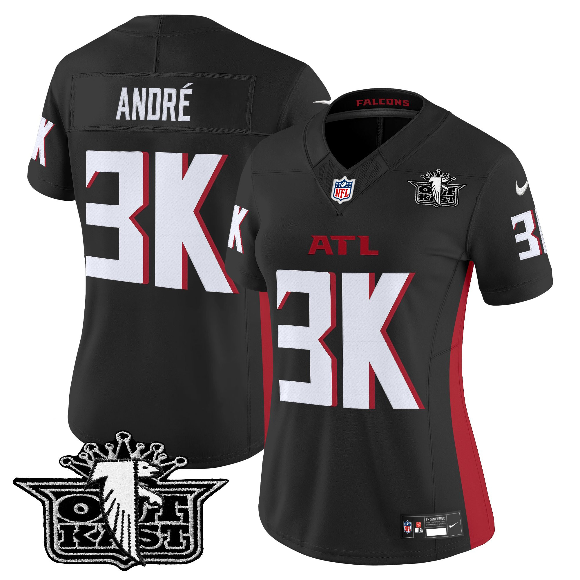 AndrÃƒÆ’Ã‚Â© Women's Outkast x Atlanta Falcons 2025 Vapor Limited Black Jersey - All Stitched