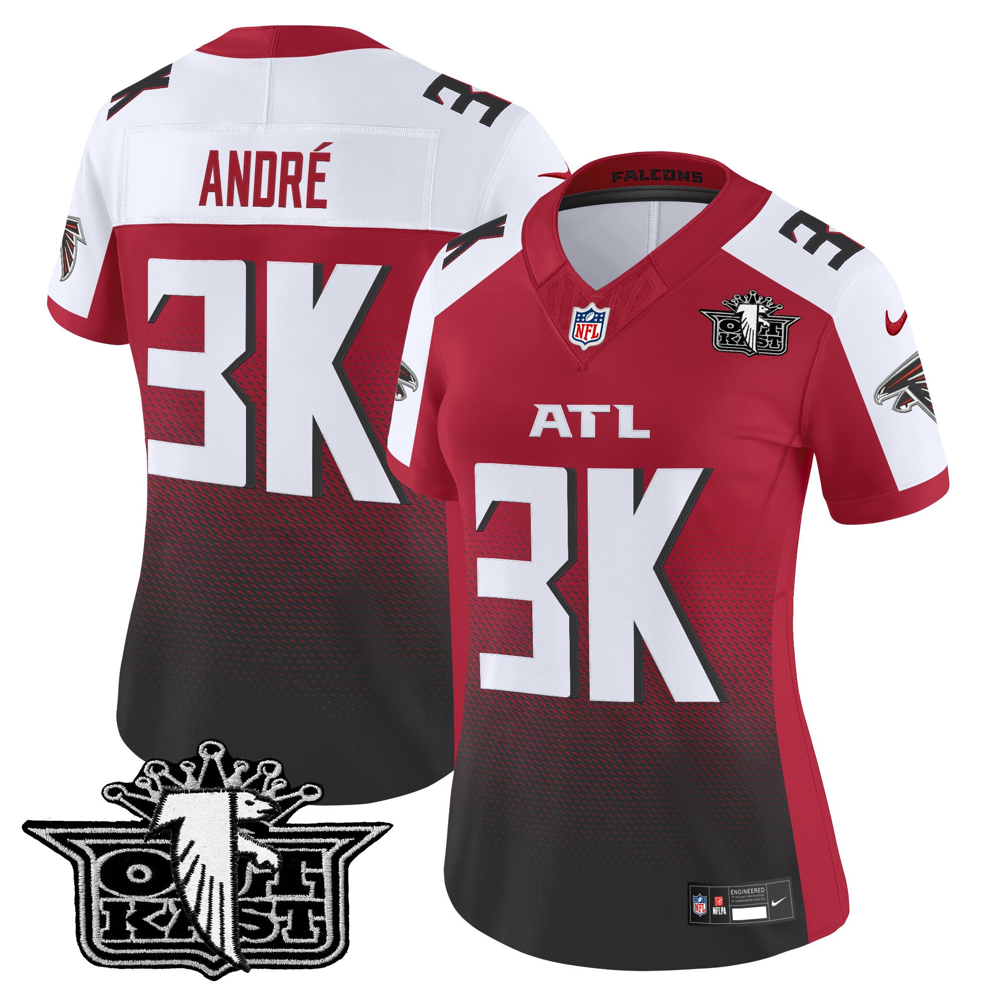 AndrÃƒÆ’Ã‚Â© Women's Outkast x Atlanta Falcons 2025 Vapor Limited Red Alternate Jersey - All Stitched