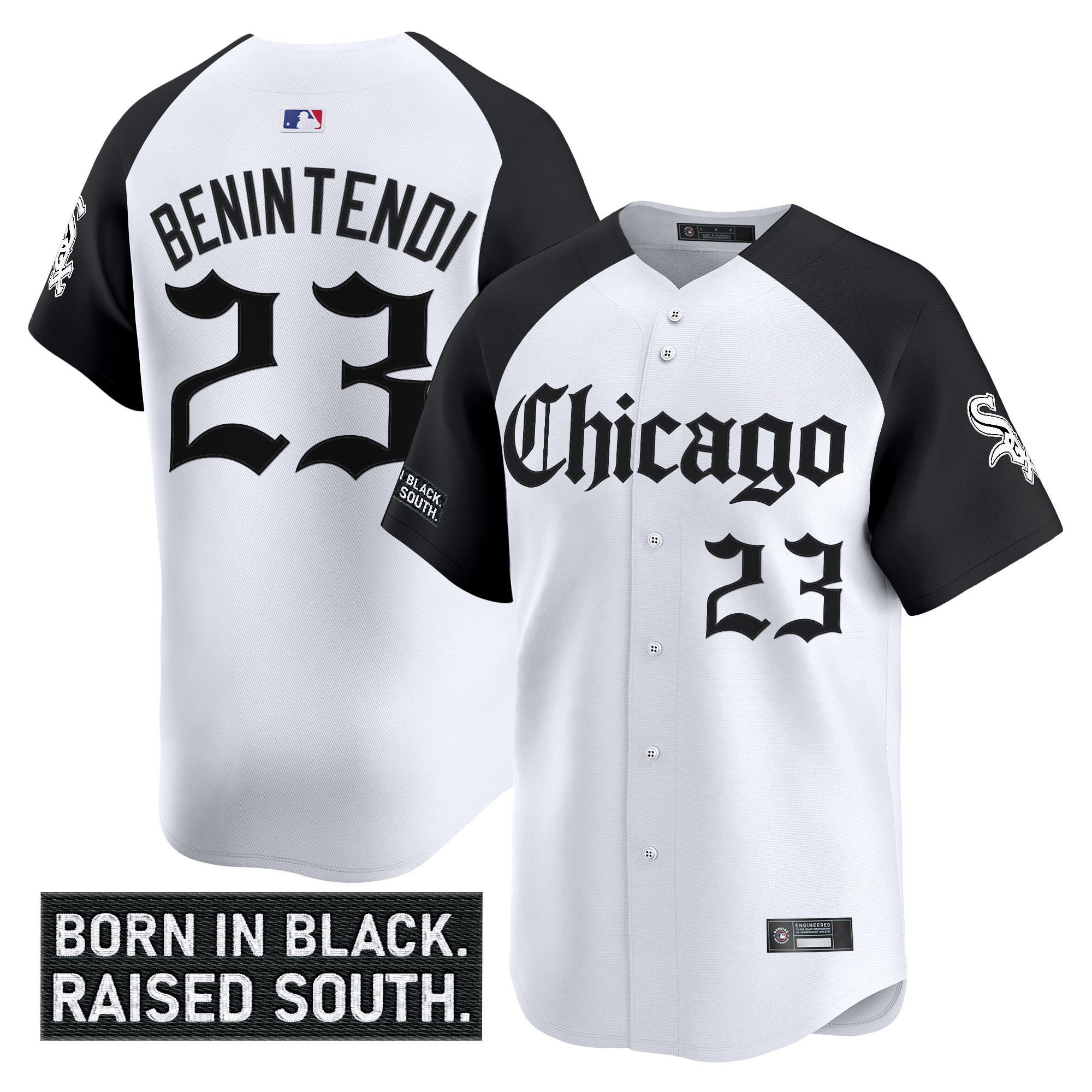 Andrew Benintendi Men's Chicago White Sox 'Gothic South Side Edition Vapor Premier Limited Alternate Jersey - All Stitched
