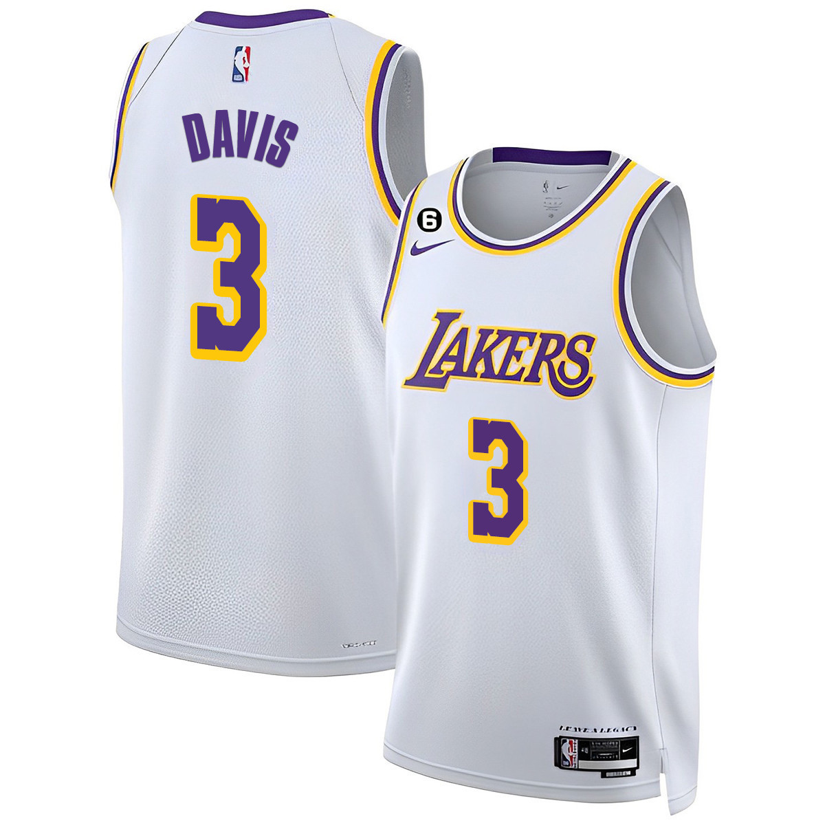 Anthony Davis Men's Los Angeles Lakers 2023 Association Jersey Collection - All Stitched