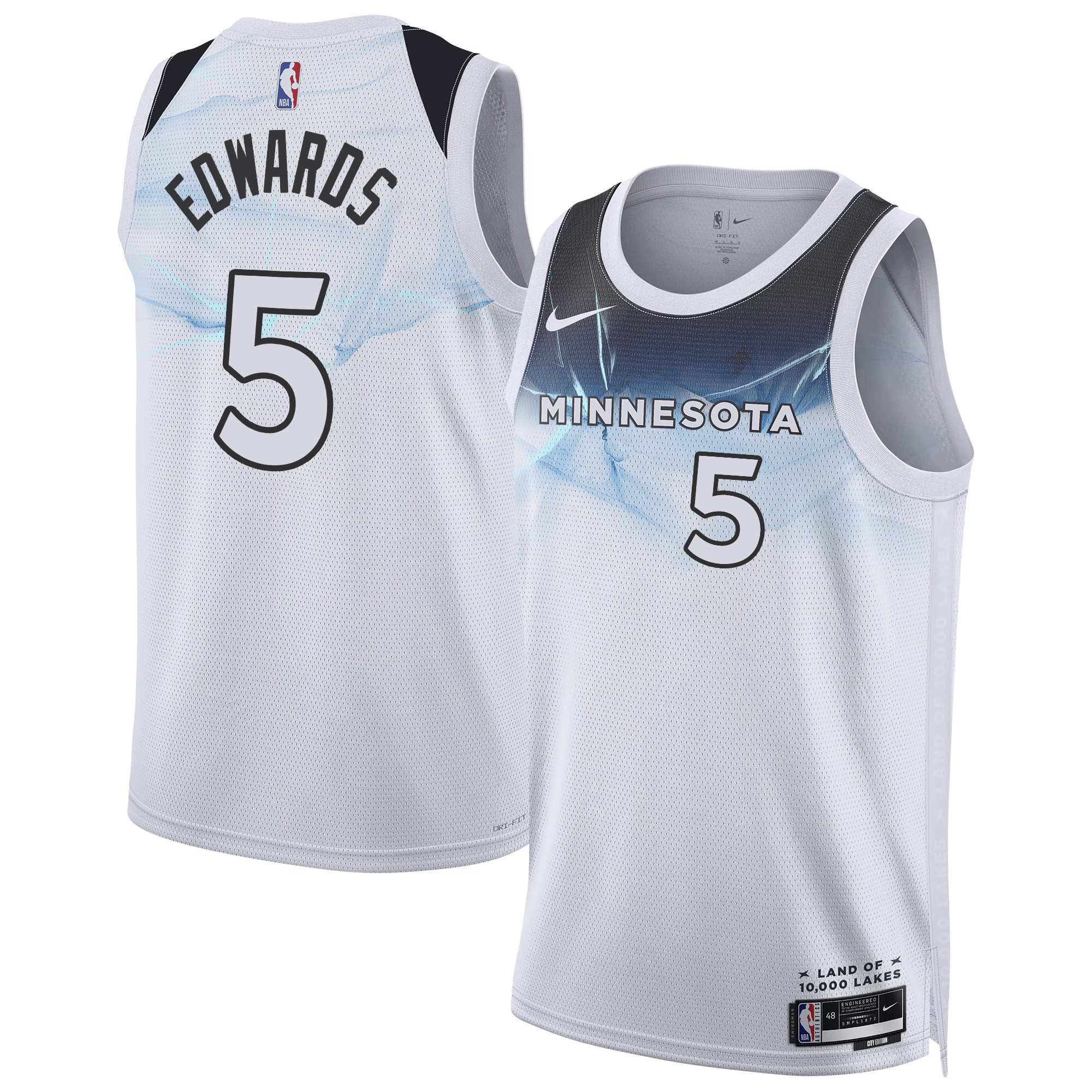 Anthony Edwards Men's Minnesota Timberwolves Swingman 24/25 City Jersey - Minnesota Patch - All Stitched