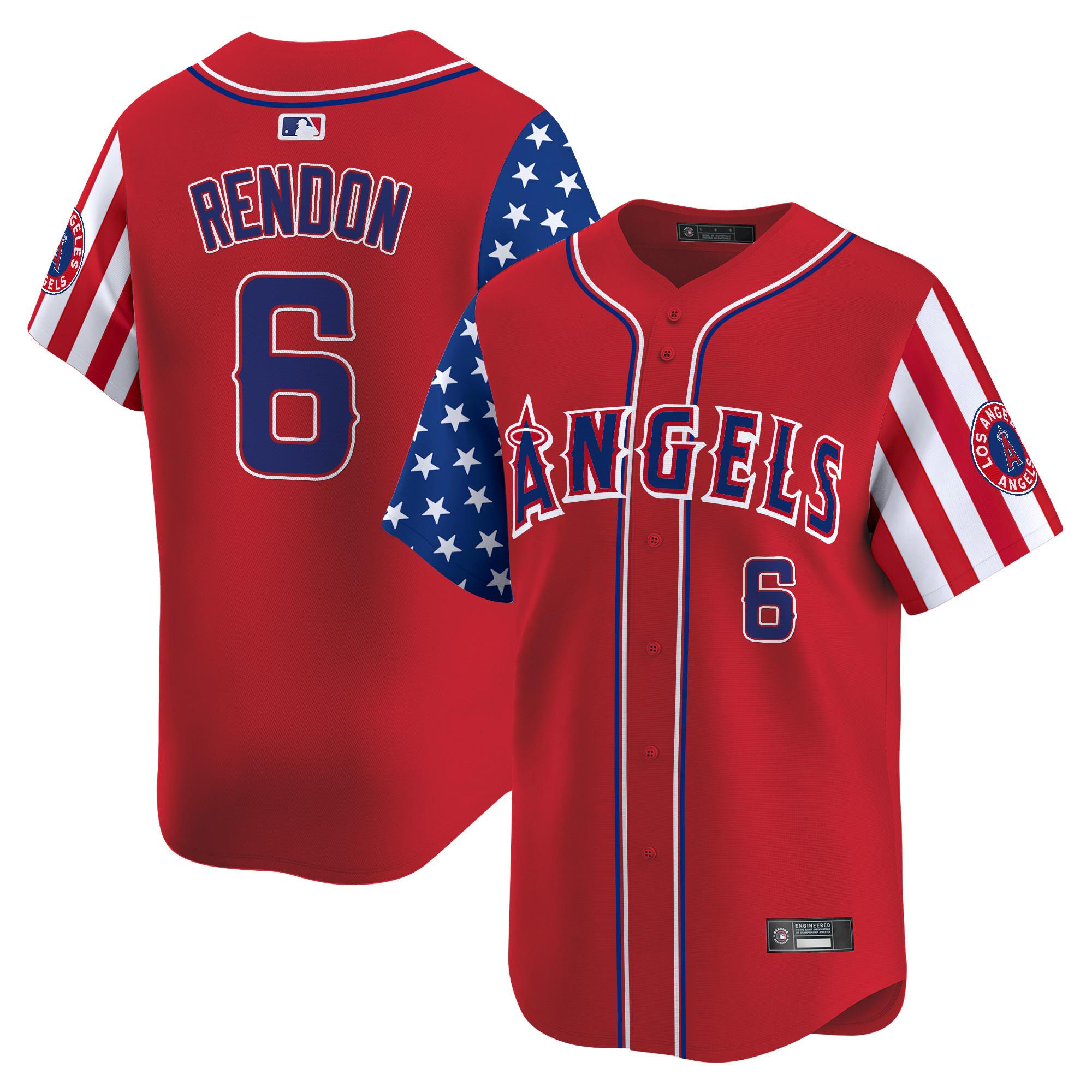 Anthony Rendon Men's Los Angeles Angels 2025 Independence Day Vapor Premier Limited Red Jersey - All Stitched