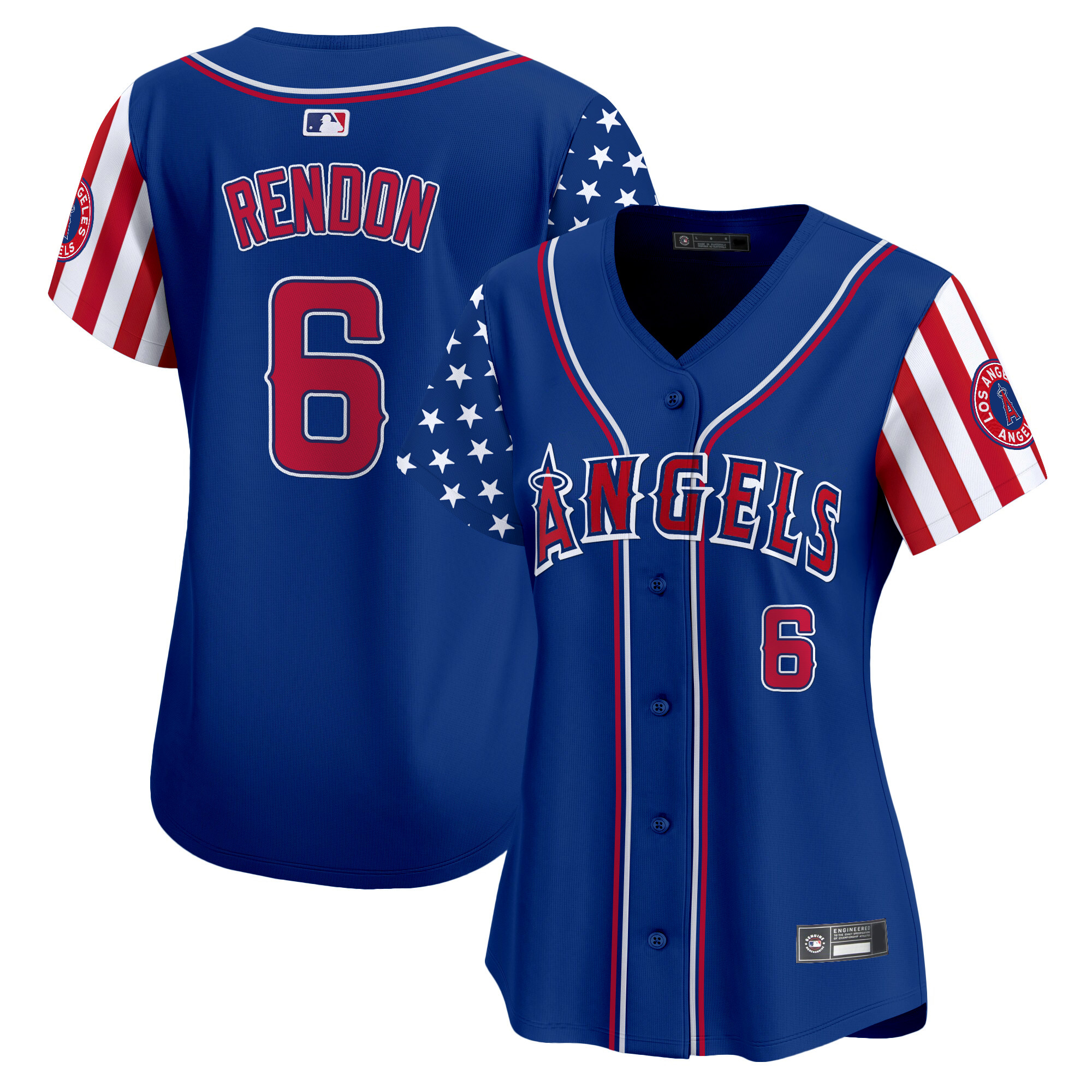 Anthony Rendon Women's Los Angeles Angels 2025 Independence Day Vapor Premier Limited Royal Jersey - All Stitched