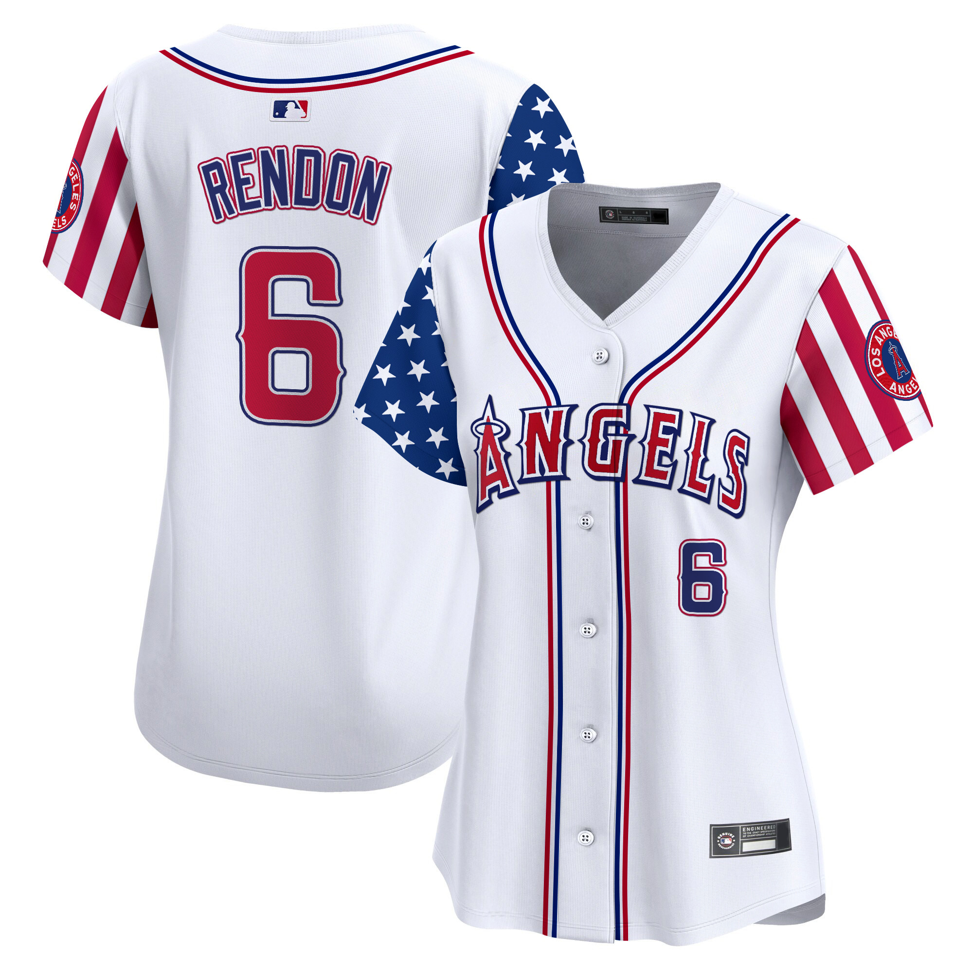 Anthony Rendon Women's Los Angeles Angels 2025 Independence Day Vapor Premier Limited White Jersey - All Stitched
