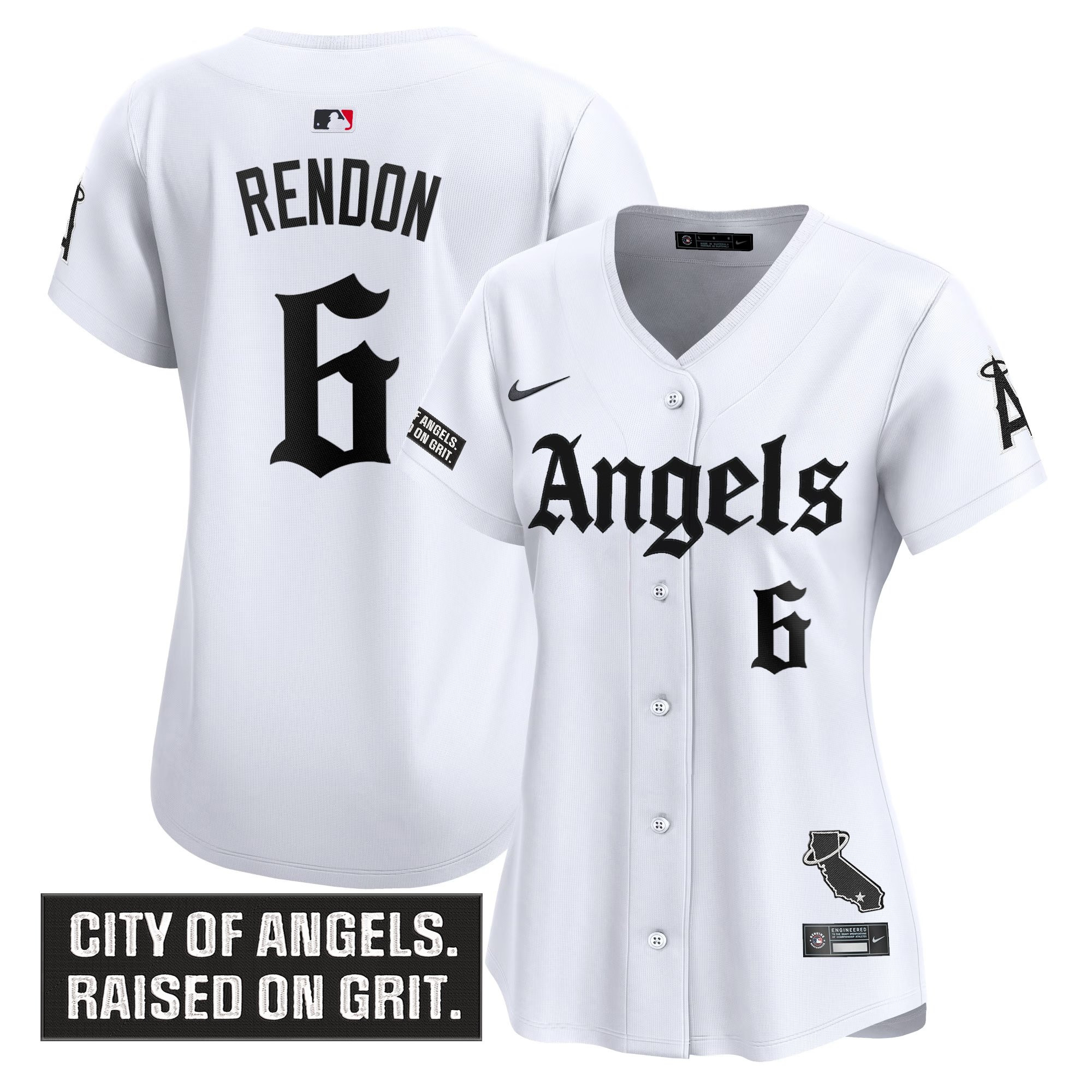 Anthony Rendon Women's Los Angeles Angels Gothic Halo Edition Vapor Premier Limited White Jersey - All Stitched