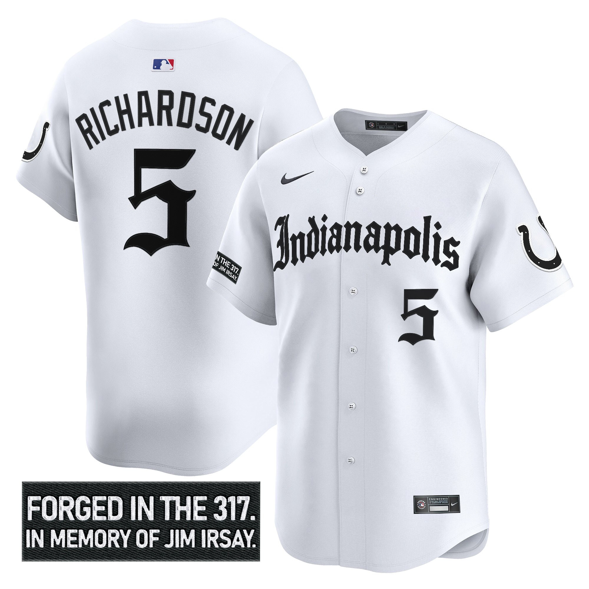 Anthony Richardson Men's Indianapolis Colts Jim Irsay Tribute Vapor Baseball White Jersey - All Stitched