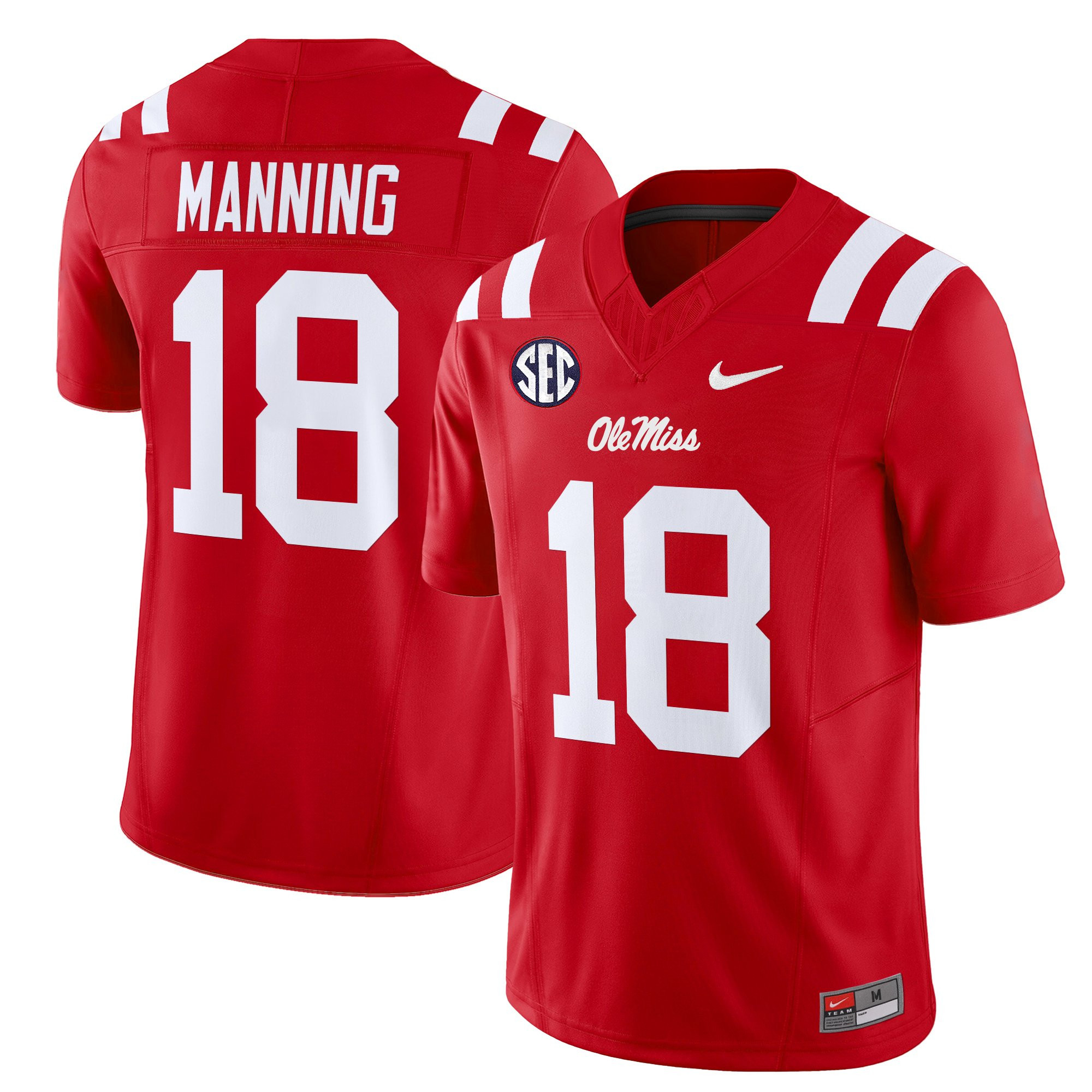 Archie Manning Men's Ole Miss Rebels 2025 Vapor Limited Red Jersey - All Stitched